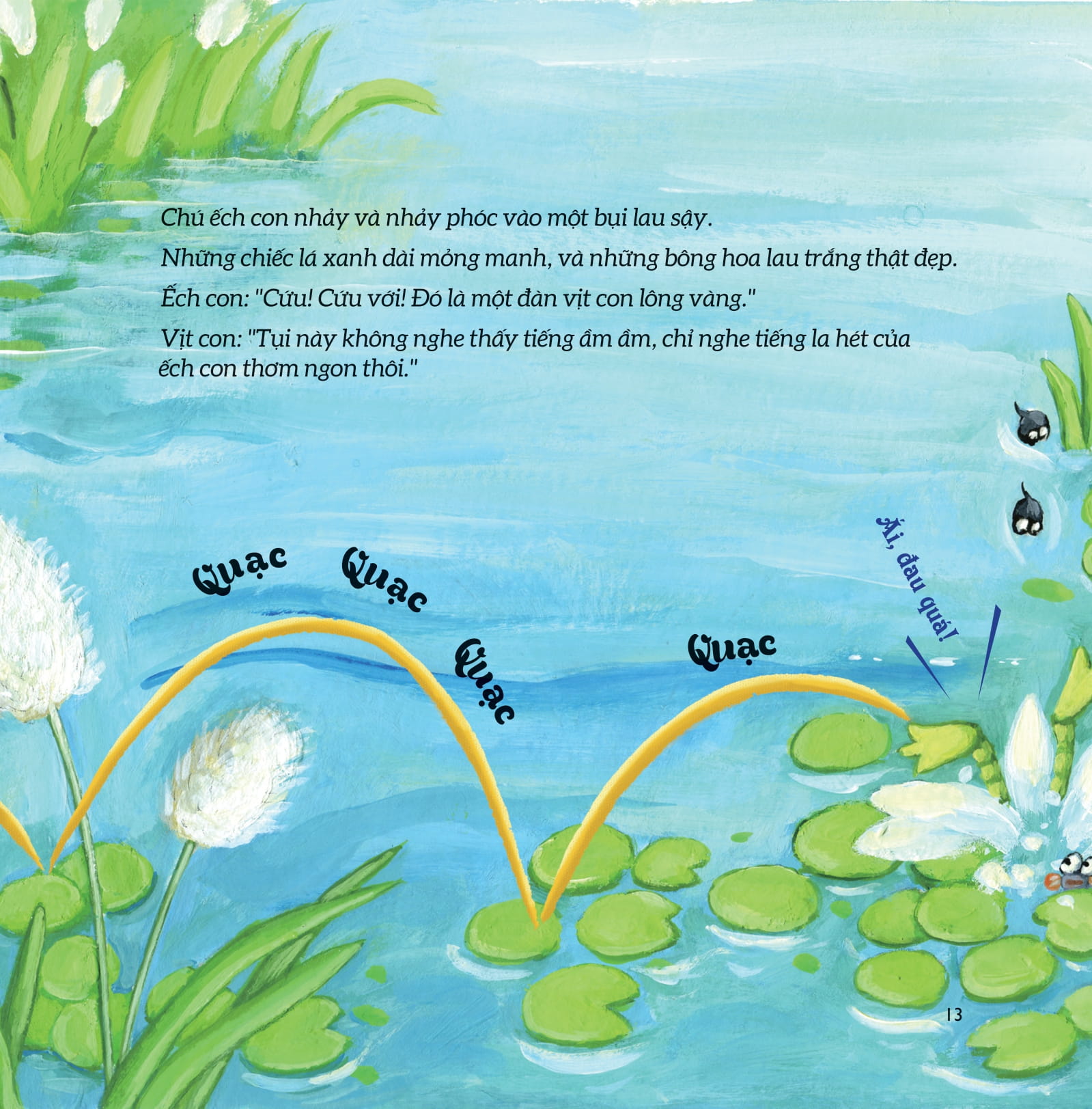 những ngón tay bận rộn - trong ao nước