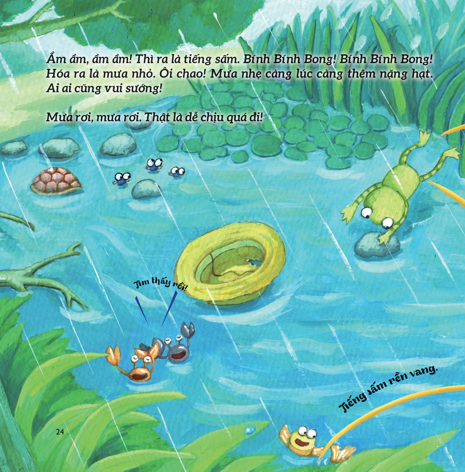 những ngón tay bận rộn - trong ao nước