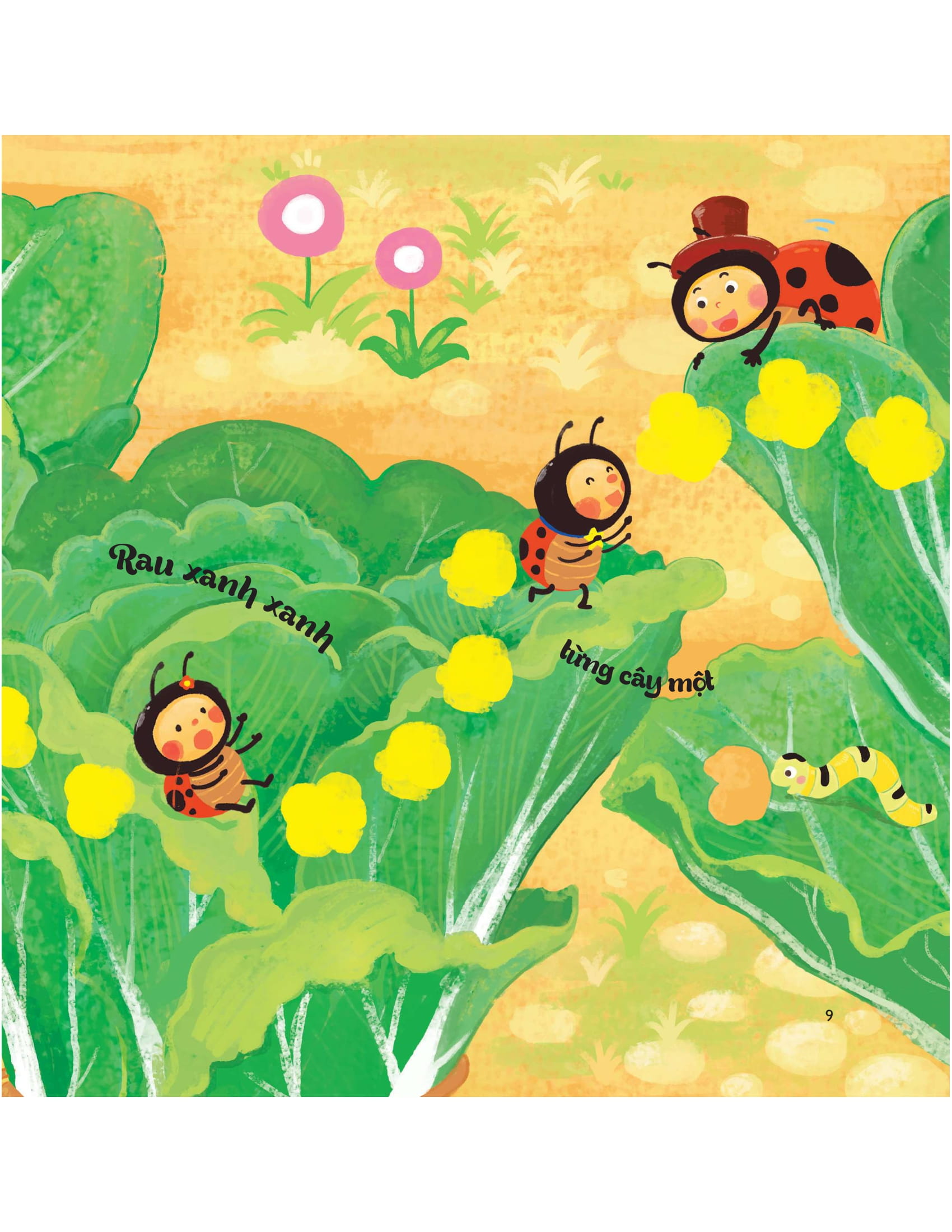 những ngón tay bận rộn - trong vườn rau