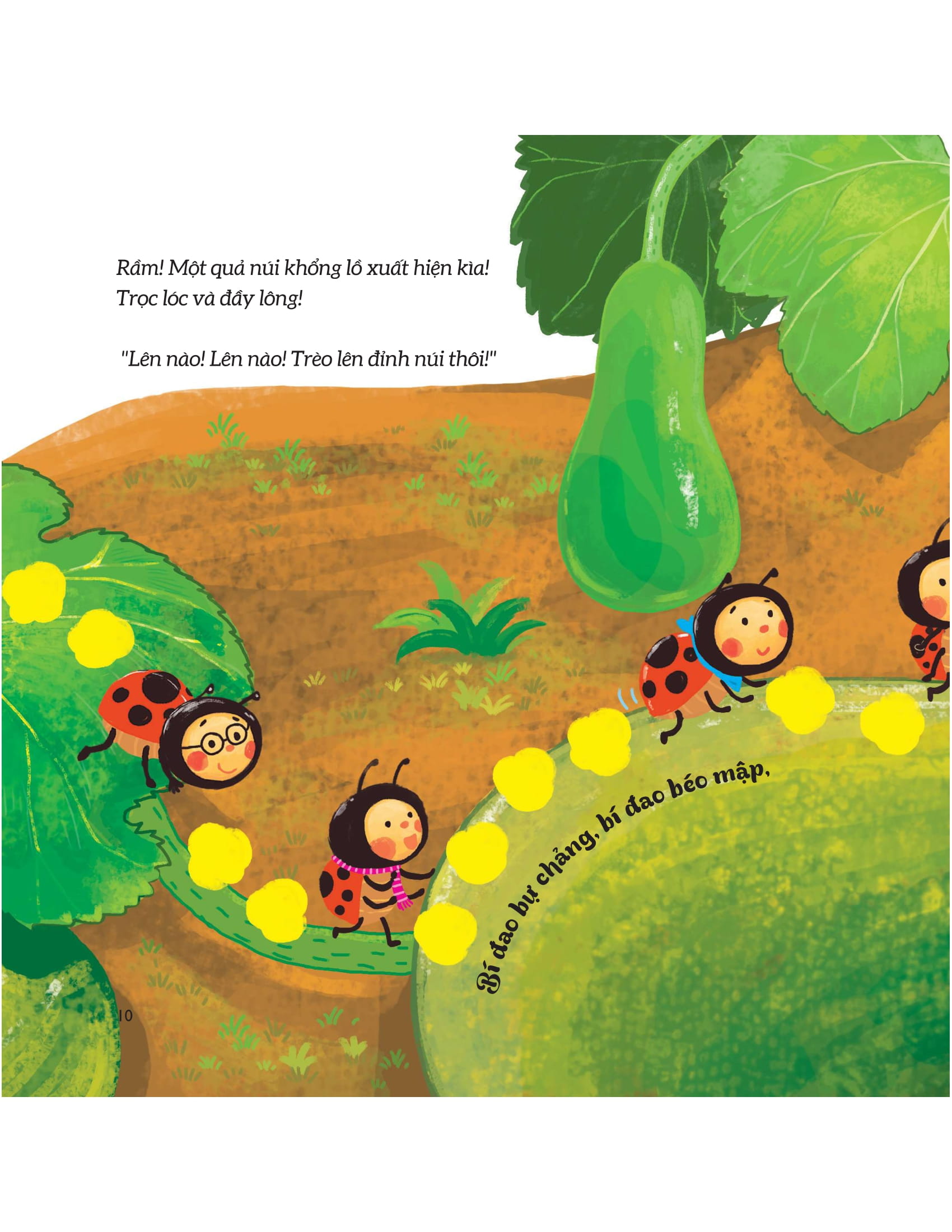 những ngón tay bận rộn - trong vườn rau