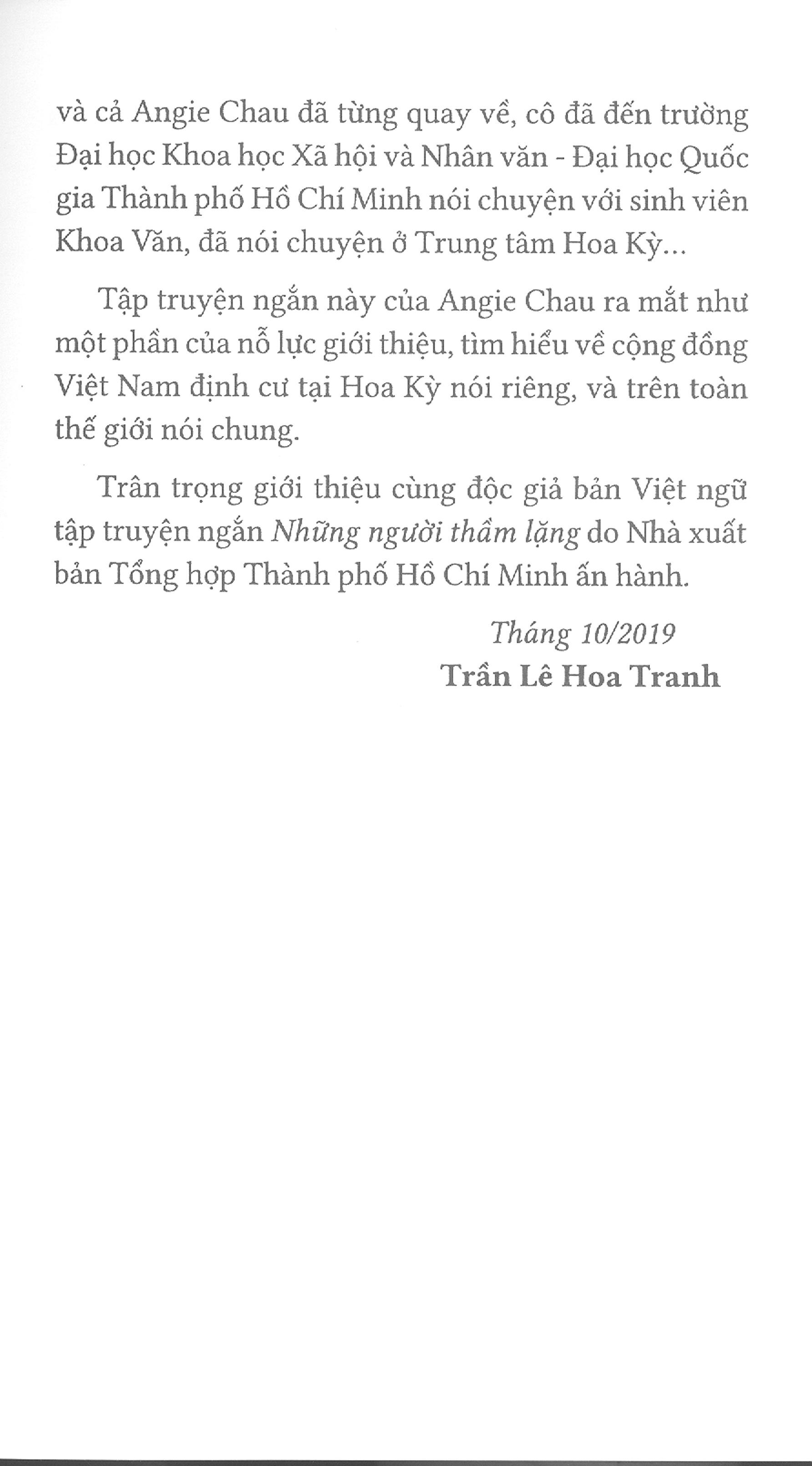 những người thầm lặng - quiet as they come