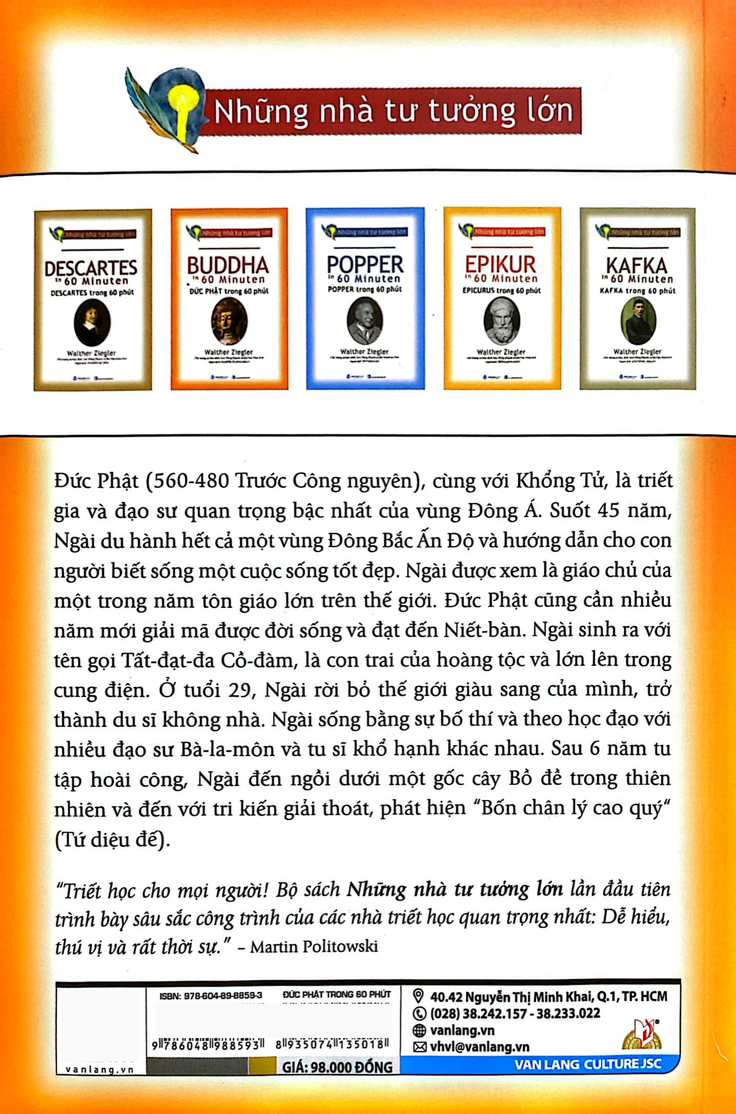 những nhà tư tưởng lớn - buddha in 60 minuten - đức phật trong 60 phút