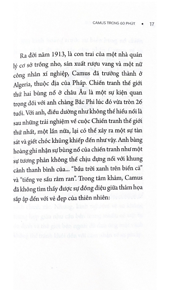 những nhà tư tưởng lớn - camus trong 60 phút