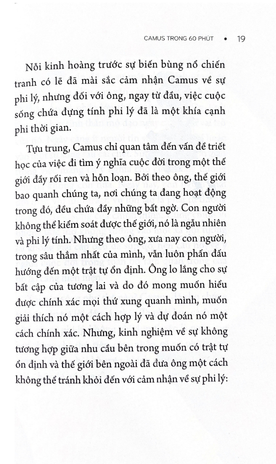 những nhà tư tưởng lớn - camus trong 60 phút