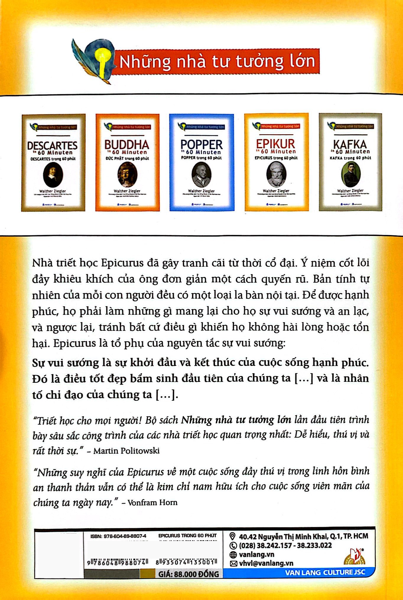 những nhà tư tưởng lớn - epikur in 60 minuten - epikur trong 60 phút