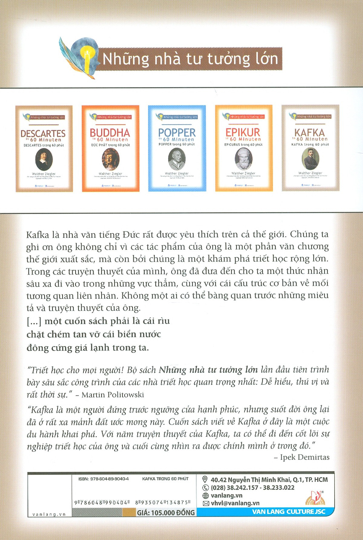 những nhà tư tưởng lớn - kafka in 60 minuten - kafka trong 60 phút