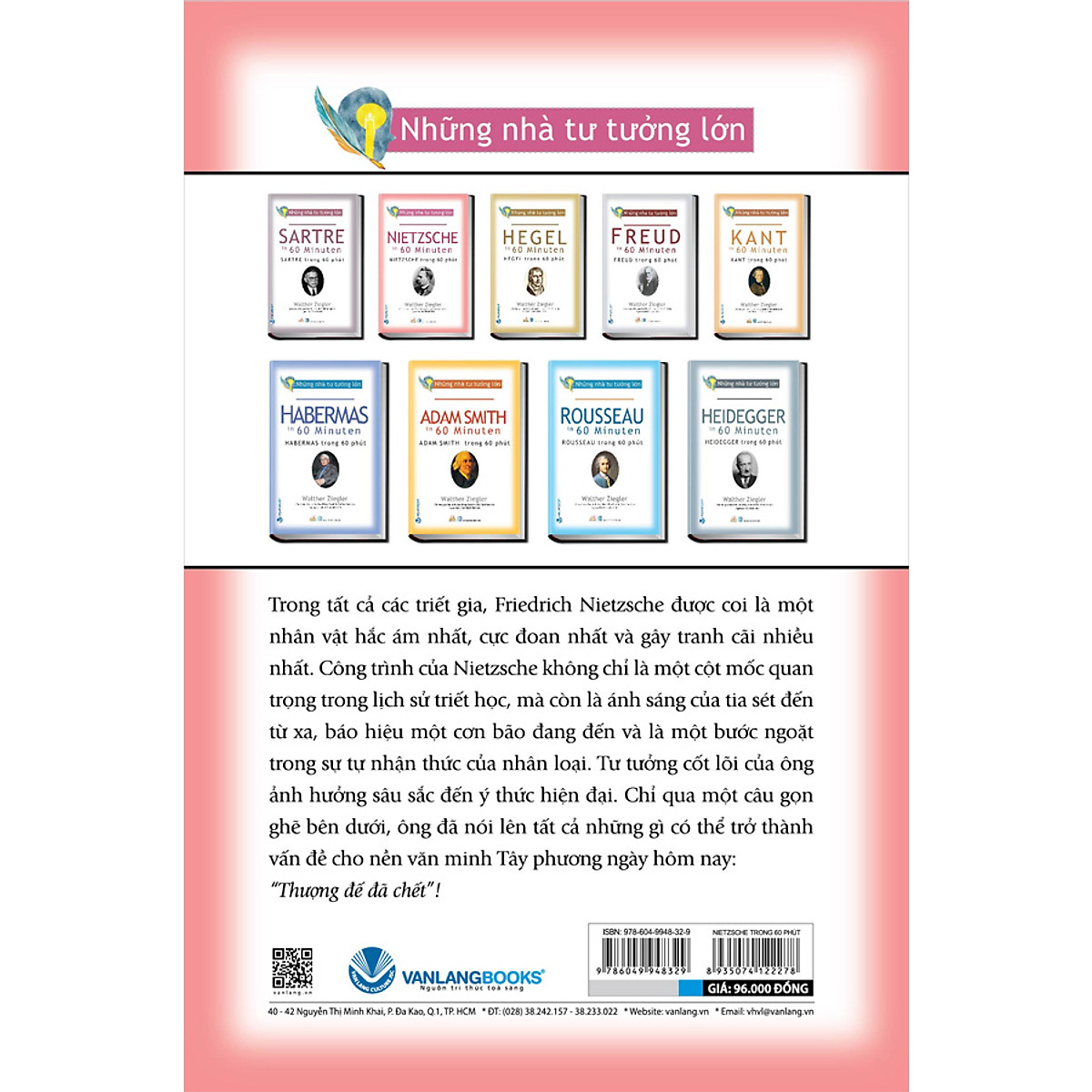 những nhà tư tưởng lớn - nietzsche trong 60 phút