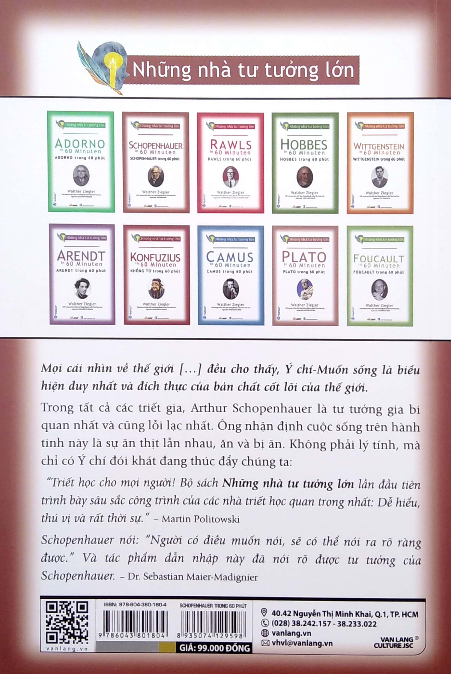 những nhà tư tưởng lớn - schopenhauer in 60 minuten - schopenhauer trong 60 phút