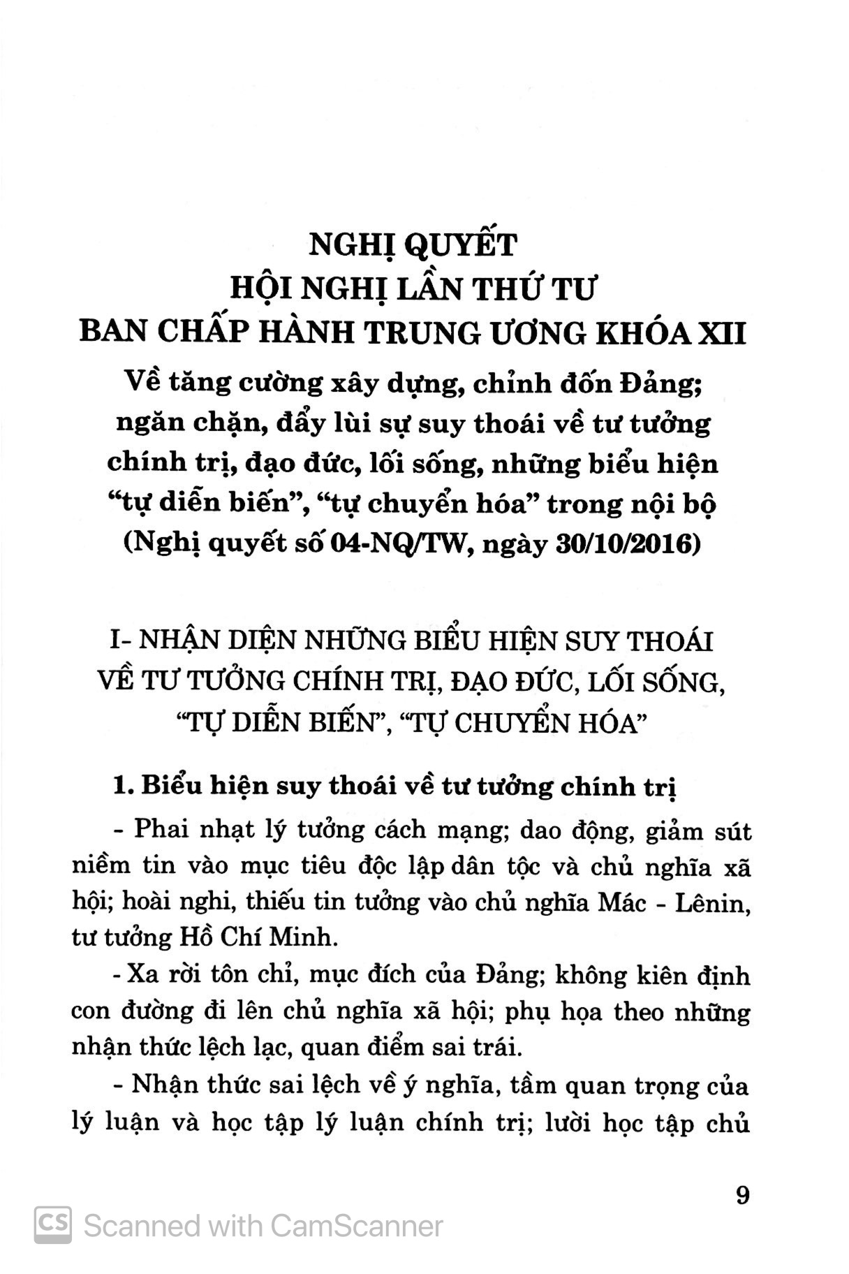 những nội dung cơ bản và mới trong các nghị quyết của ban chấp hành trung ương đảng, bộ chính trị khóa xii