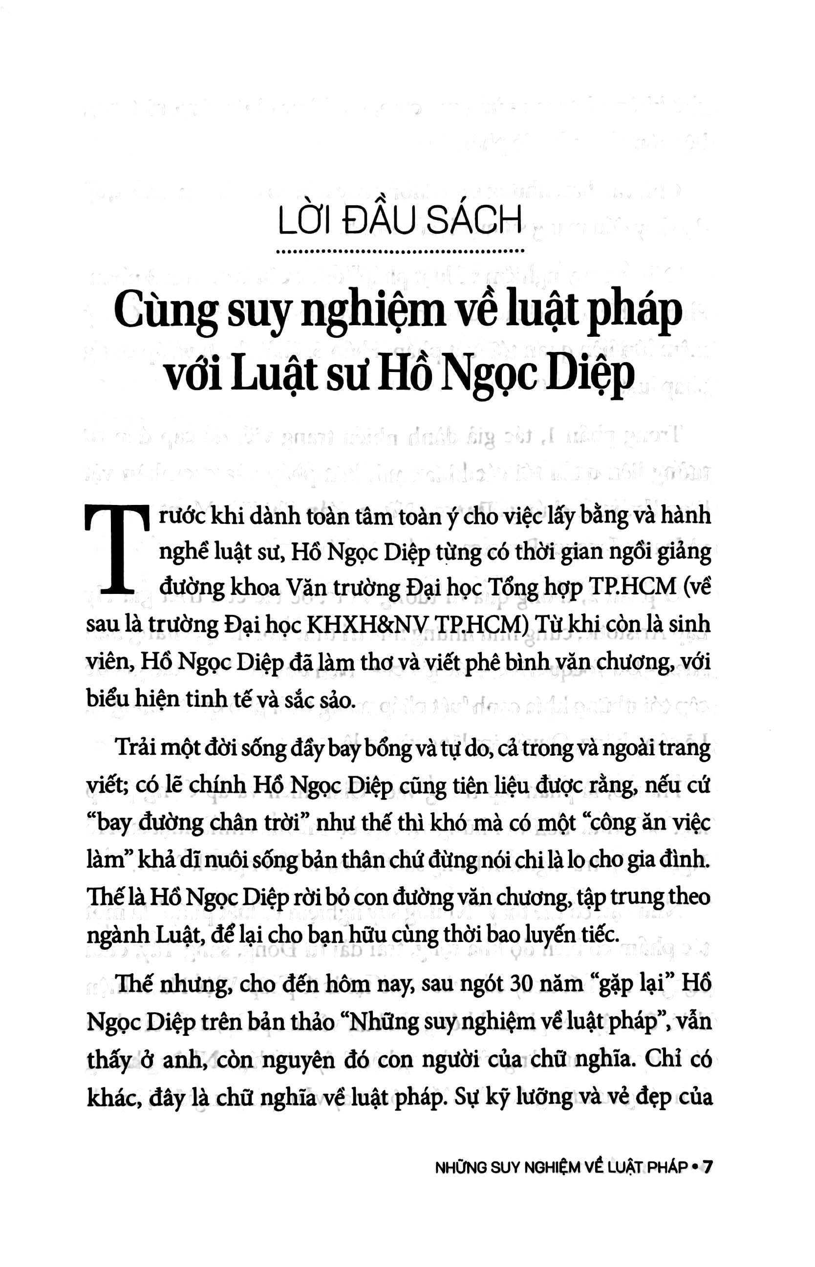 những suy nghiệm về luật pháp