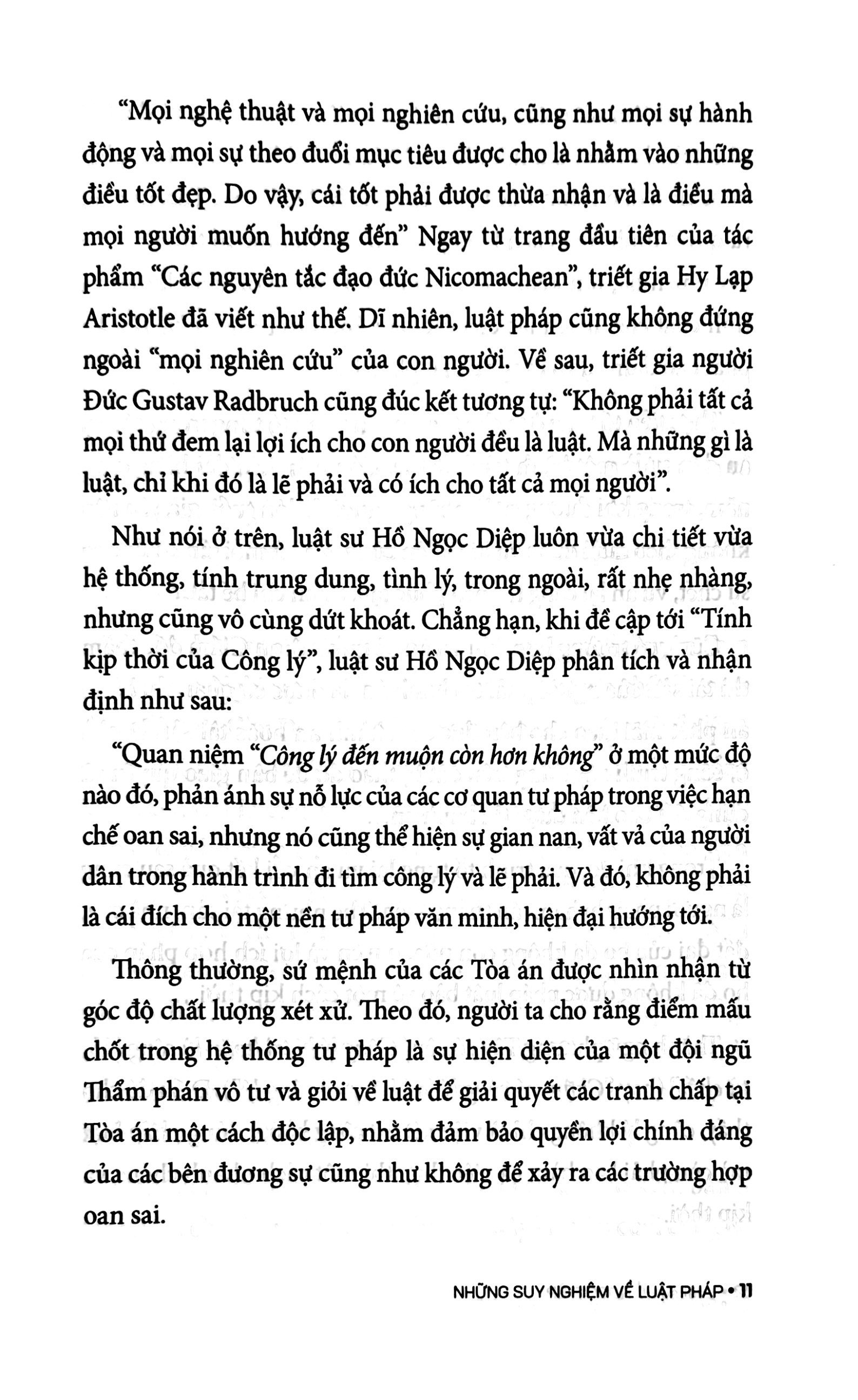 những suy nghiệm về luật pháp