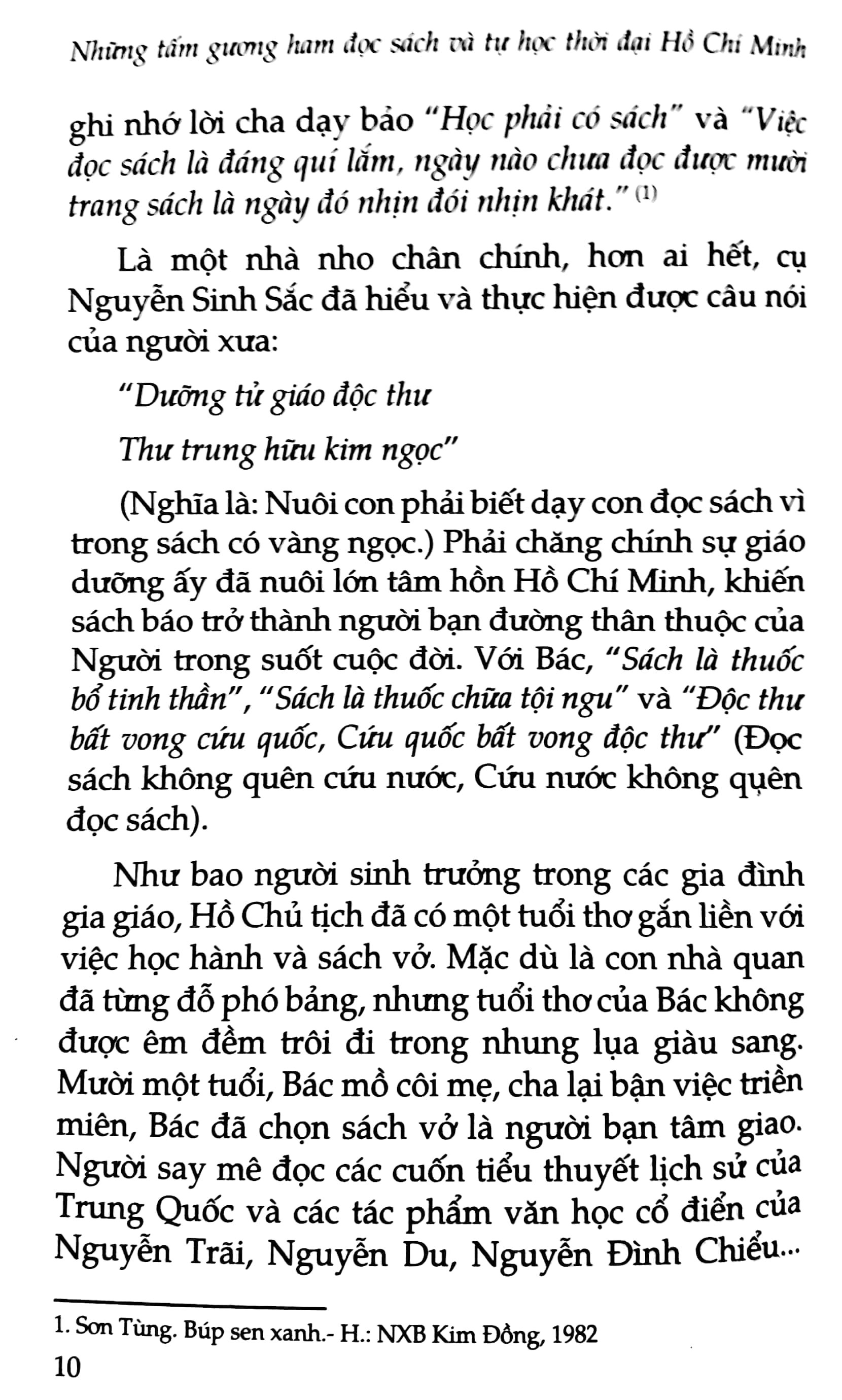 những tấm gương ham đọc sách và tự đọc thời đại hồ chí minh