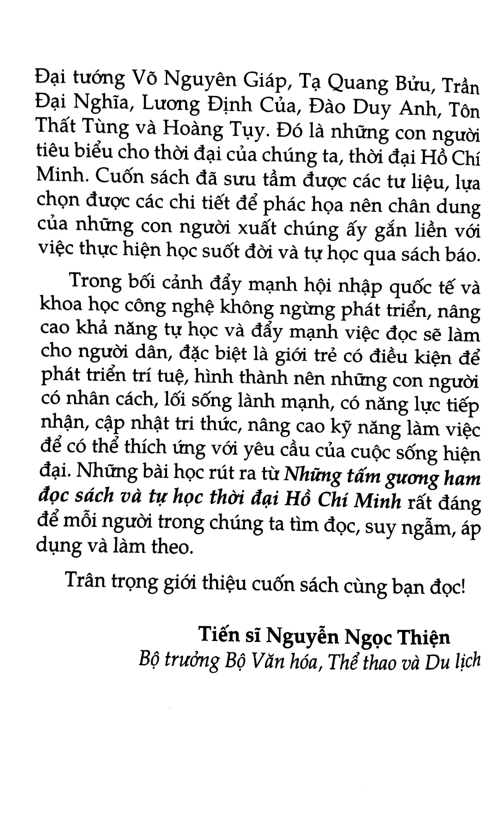 những tấm gương ham đọc sách và tự đọc thời đại hồ chí minh