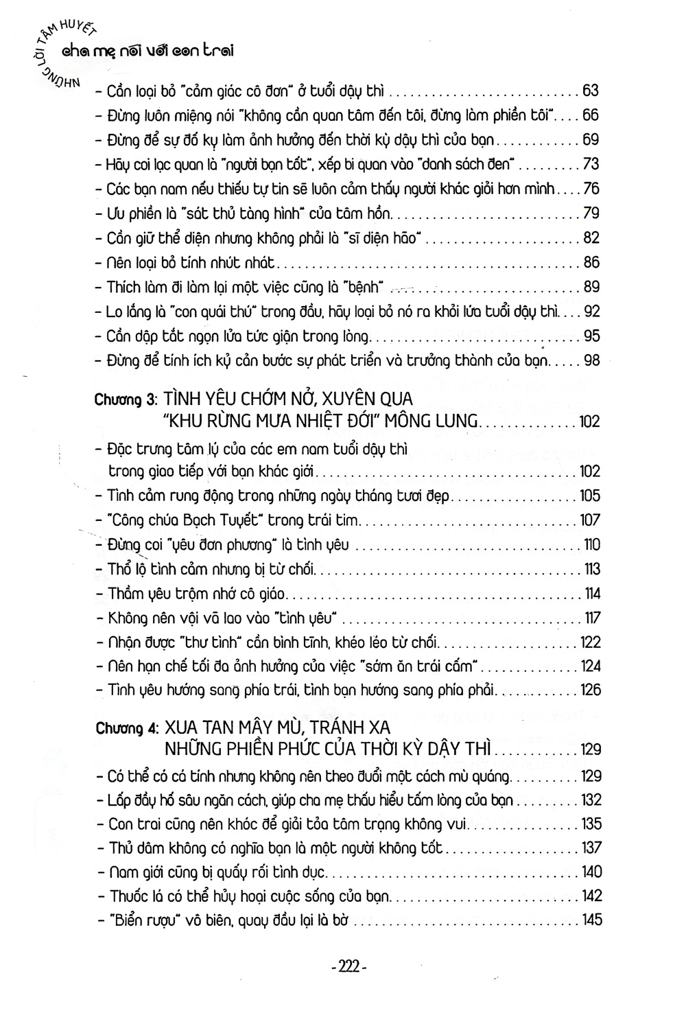 những tâm huyết cha mẹ nói với con trai