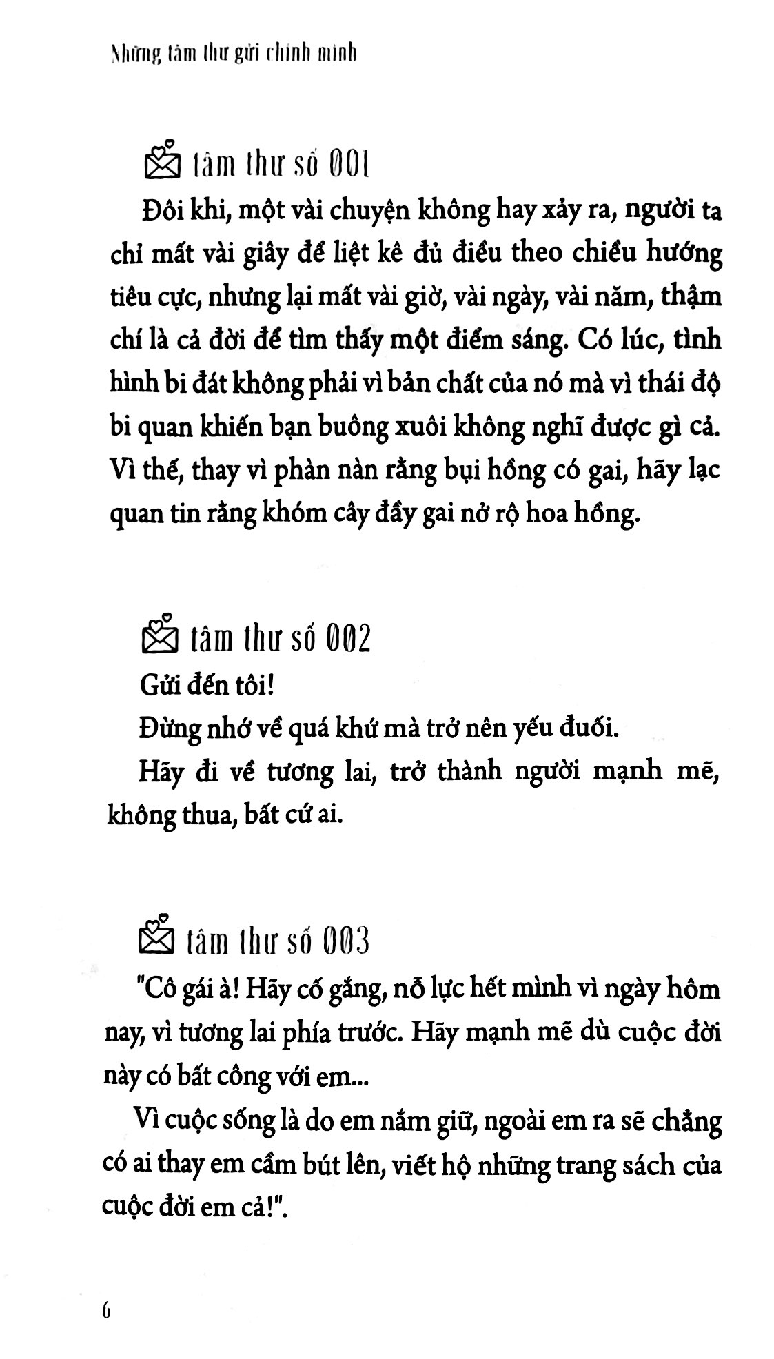 những tâm thư gửi chính mình