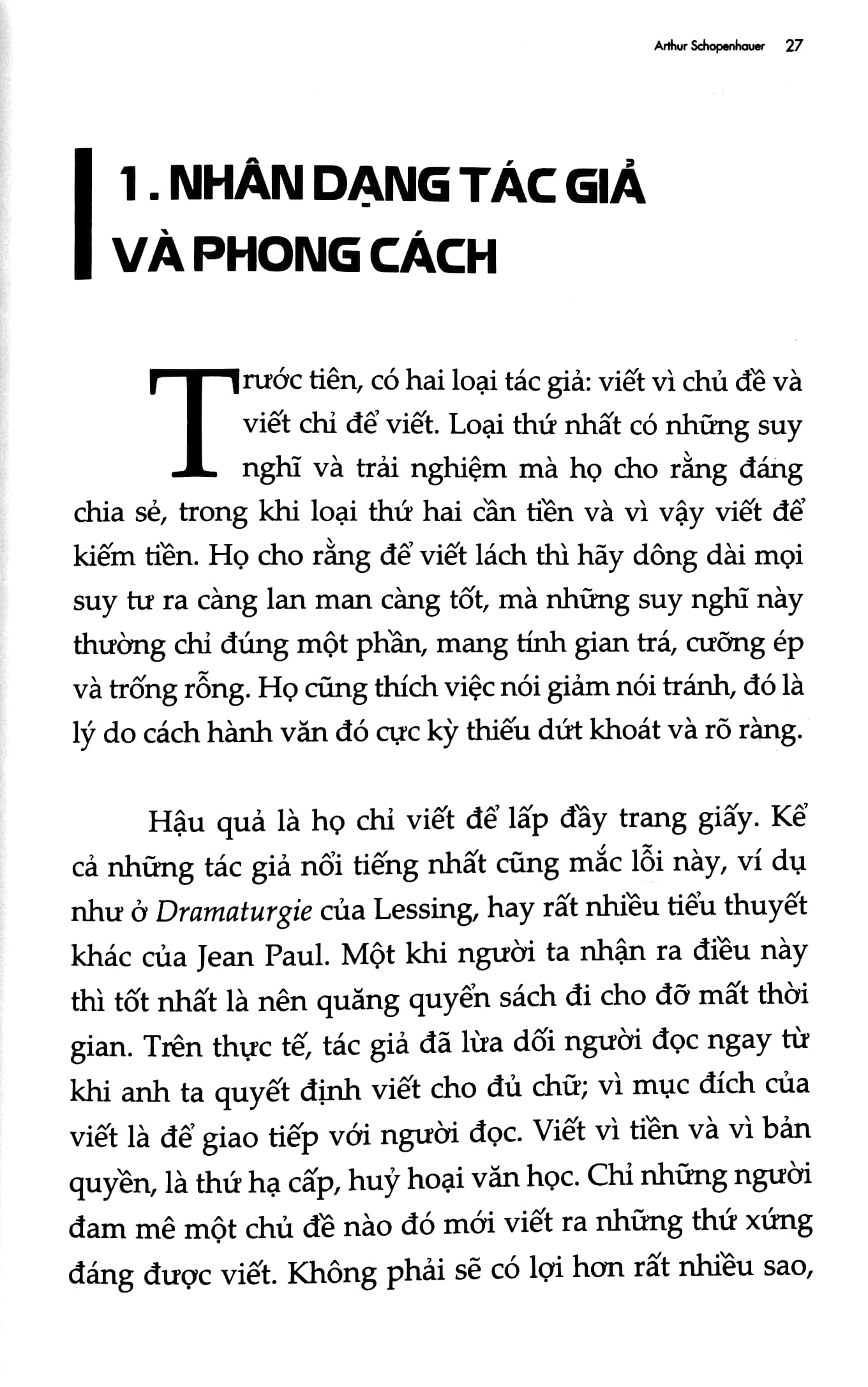 những tiểu luận về tồn tại của arthur schopenhauer