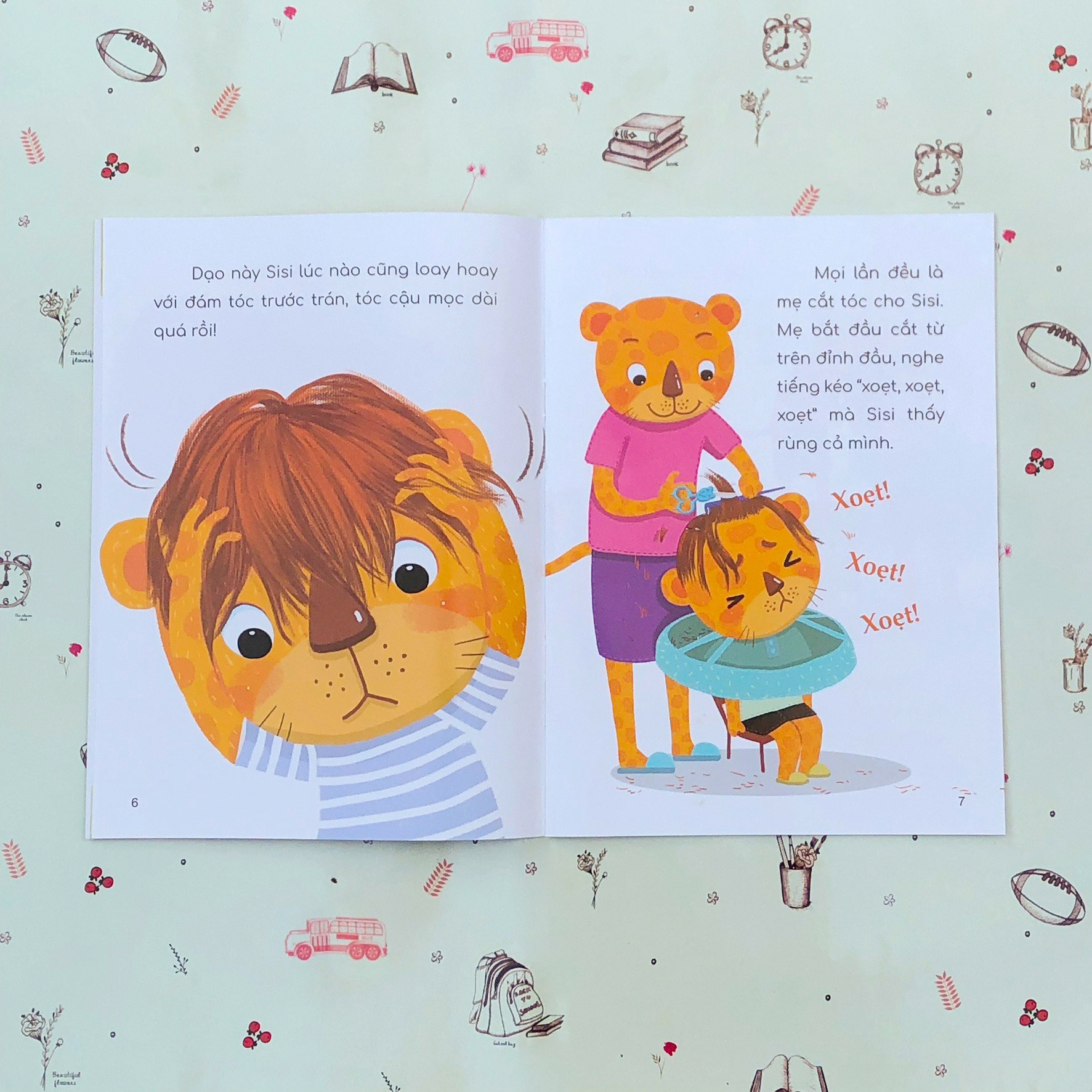 những trải nghiệm đầu đời của bé - con không muốn cắt tóc đâu