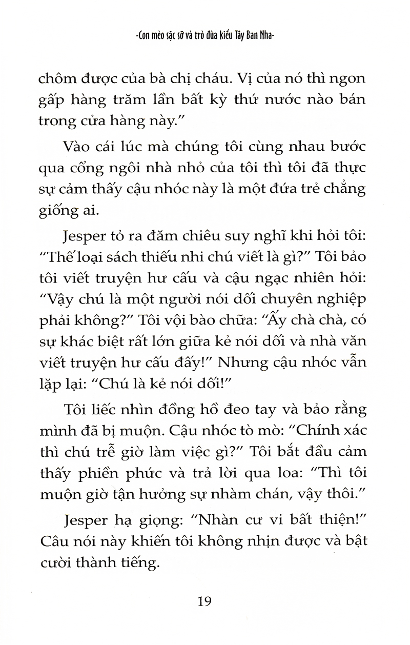 những trò lố của jesper xúi quẩy - con mèo sặc sỡ và trò đùa kiểu tây ban nha