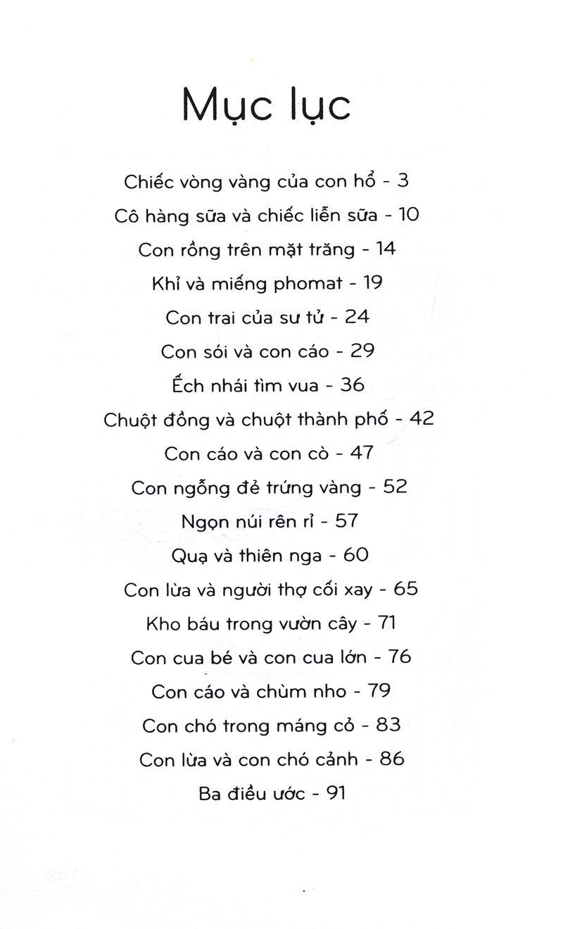 những truyện ngụ ngôn hay nhất của aesop (tái bản 2020)