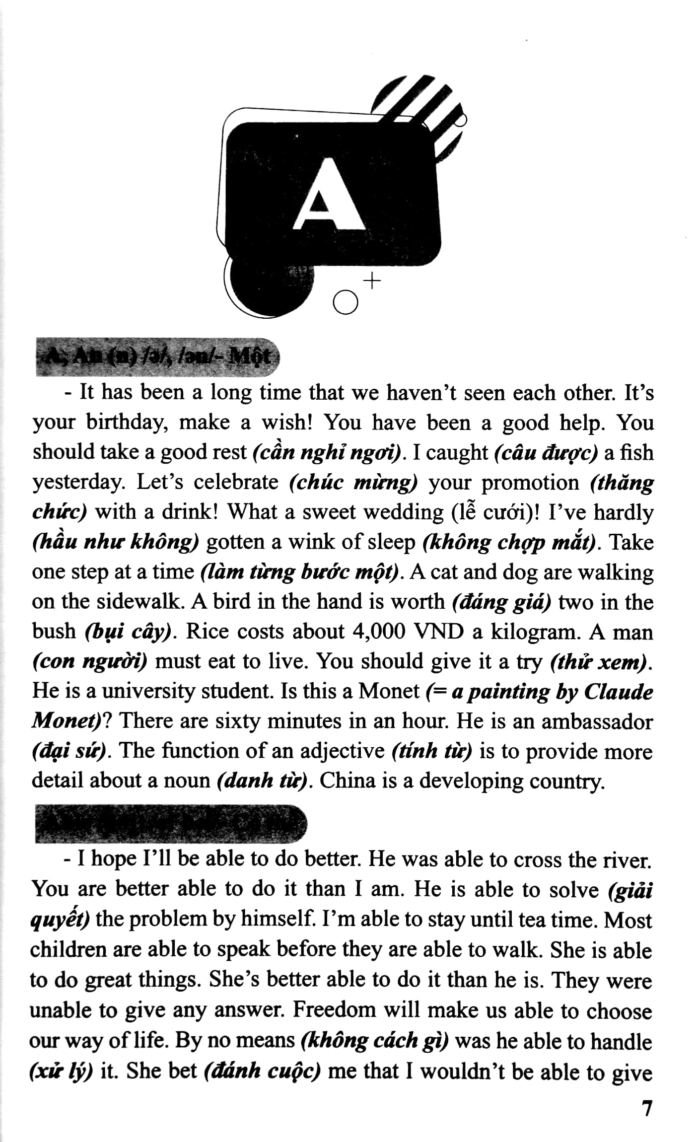 những từ vựng tiếng anh tối thiểu