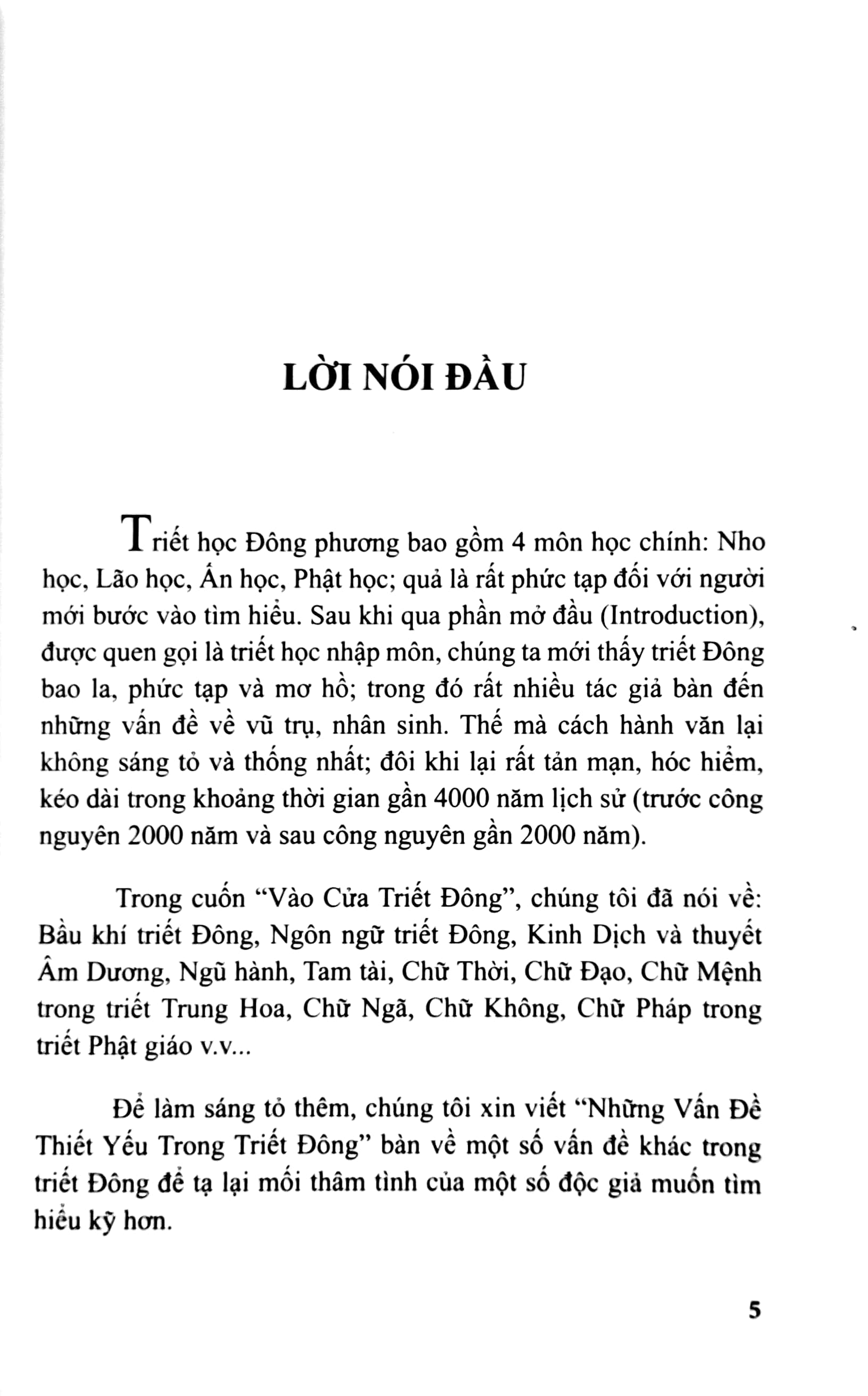 những vấn đề thiết yếu trong triết đông