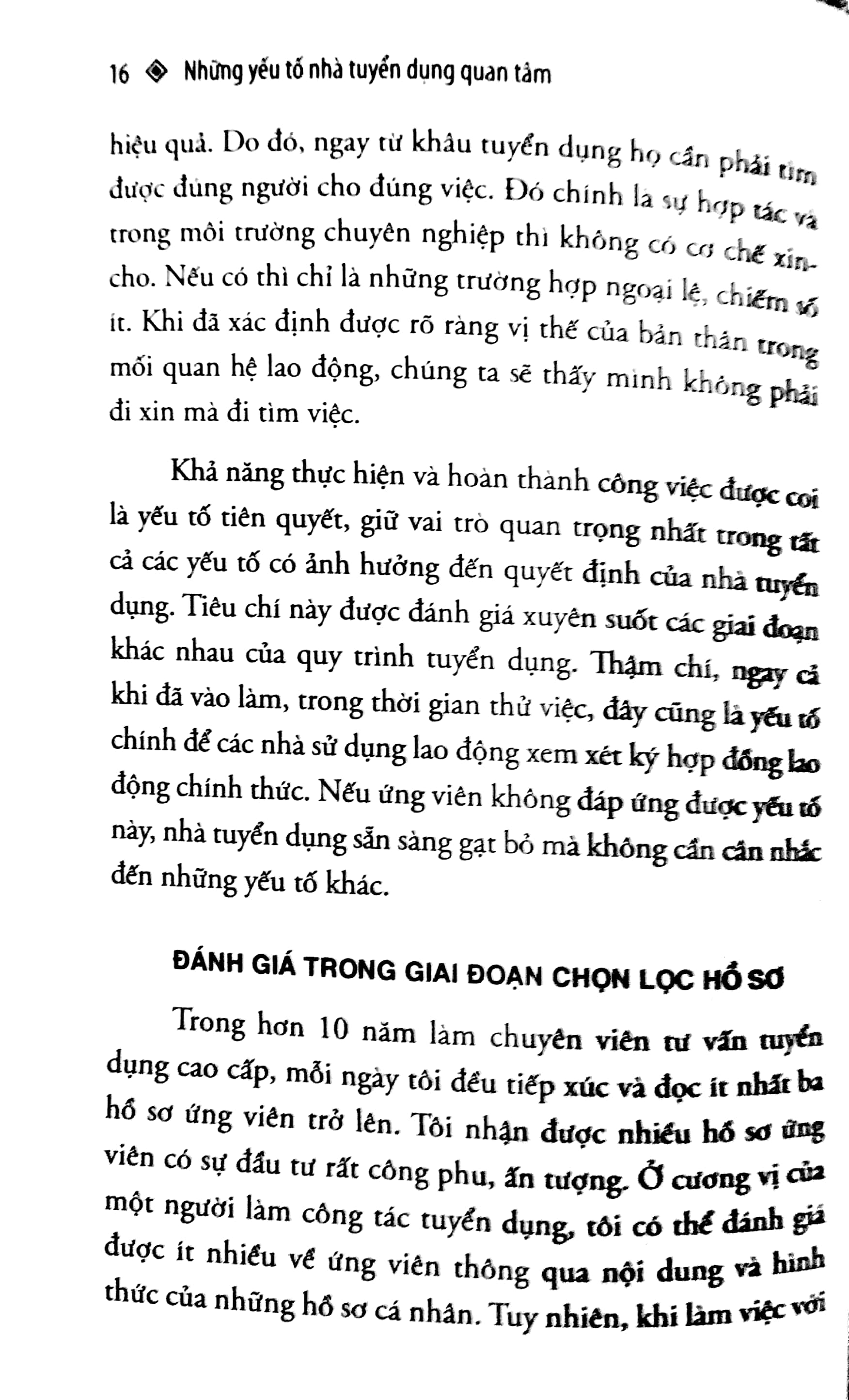 những yếu tố nhà tuyển dụng quan tâm