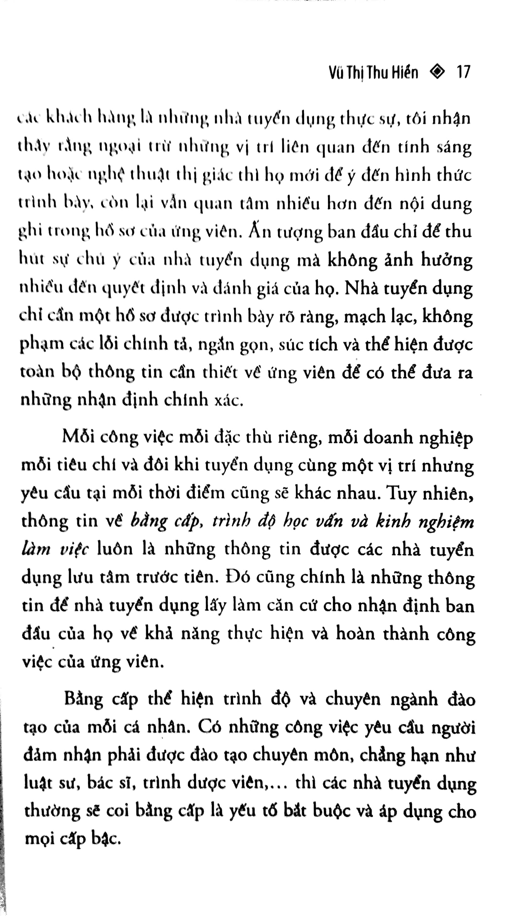 những yếu tố nhà tuyển dụng quan tâm