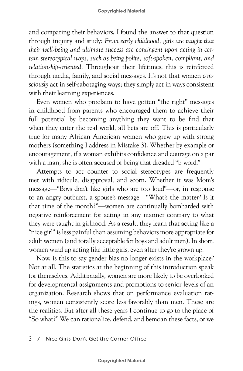 nice girls don't get the corner office: unconscious mistakes women make that sabotage their careers