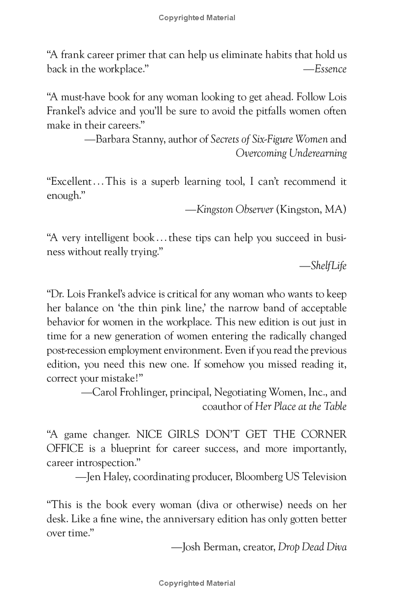 nice girls don't get the corner office: unconscious mistakes women make that sabotage their careers