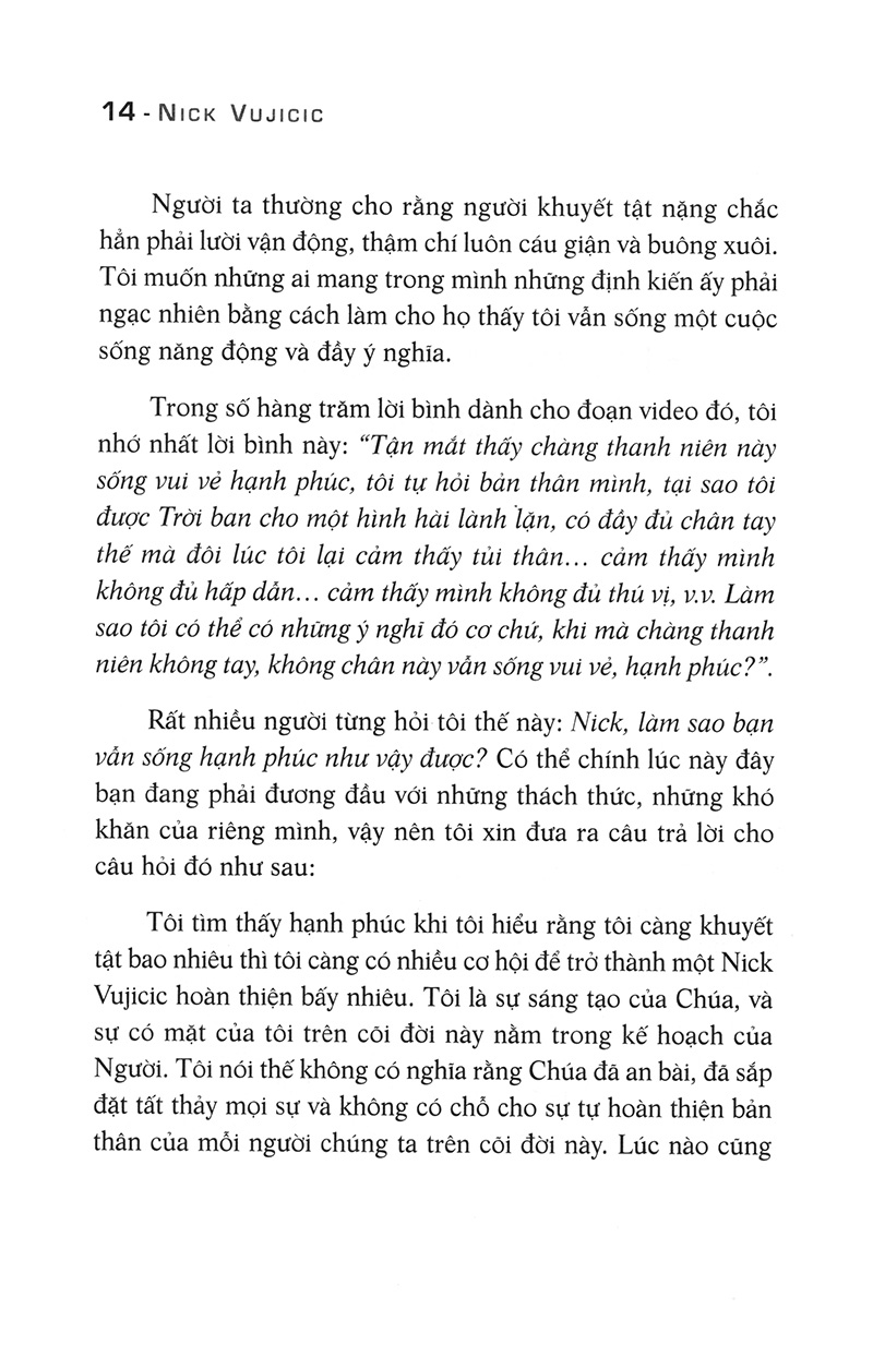 nick vujicic - cuộc sống không giới hạn (tái bản 2022)