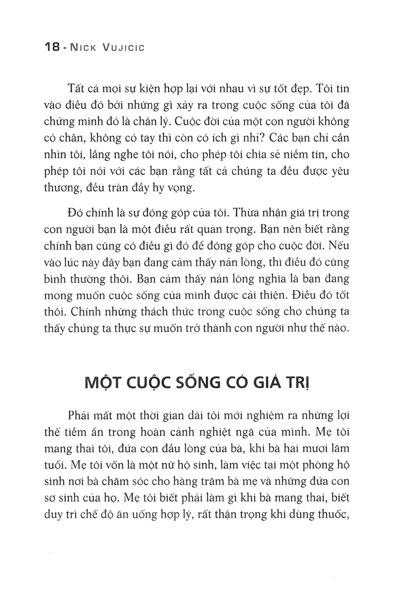 nick vujicic - cuộc sống không giới hạn (tái bản 2022)