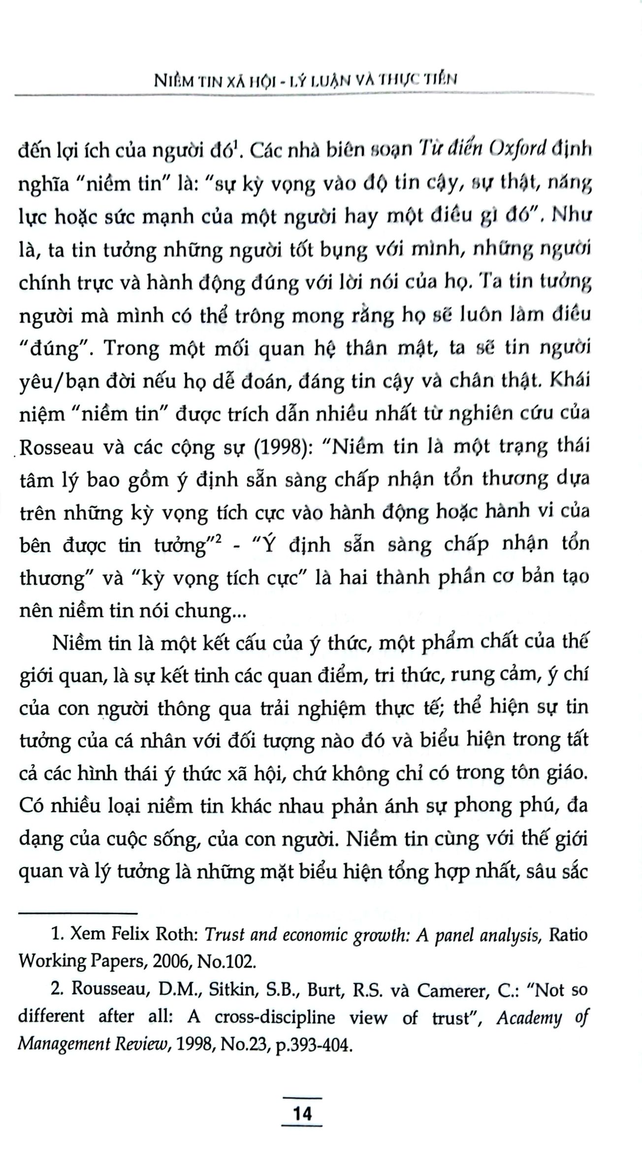 niềm tin xã hội - lý luận và thực tiễn