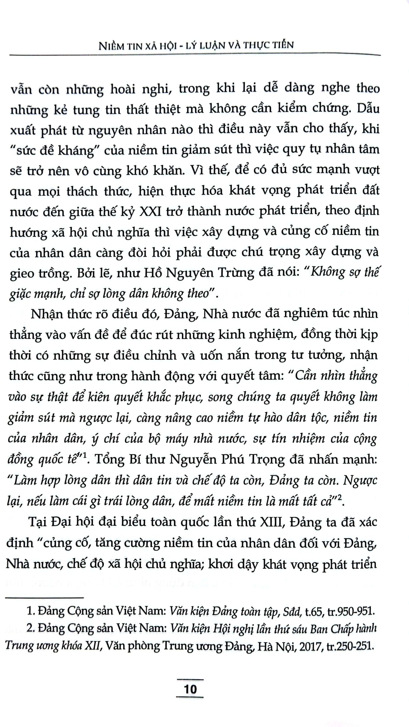 niềm tin xã hội - lý luận và thực tiễn
