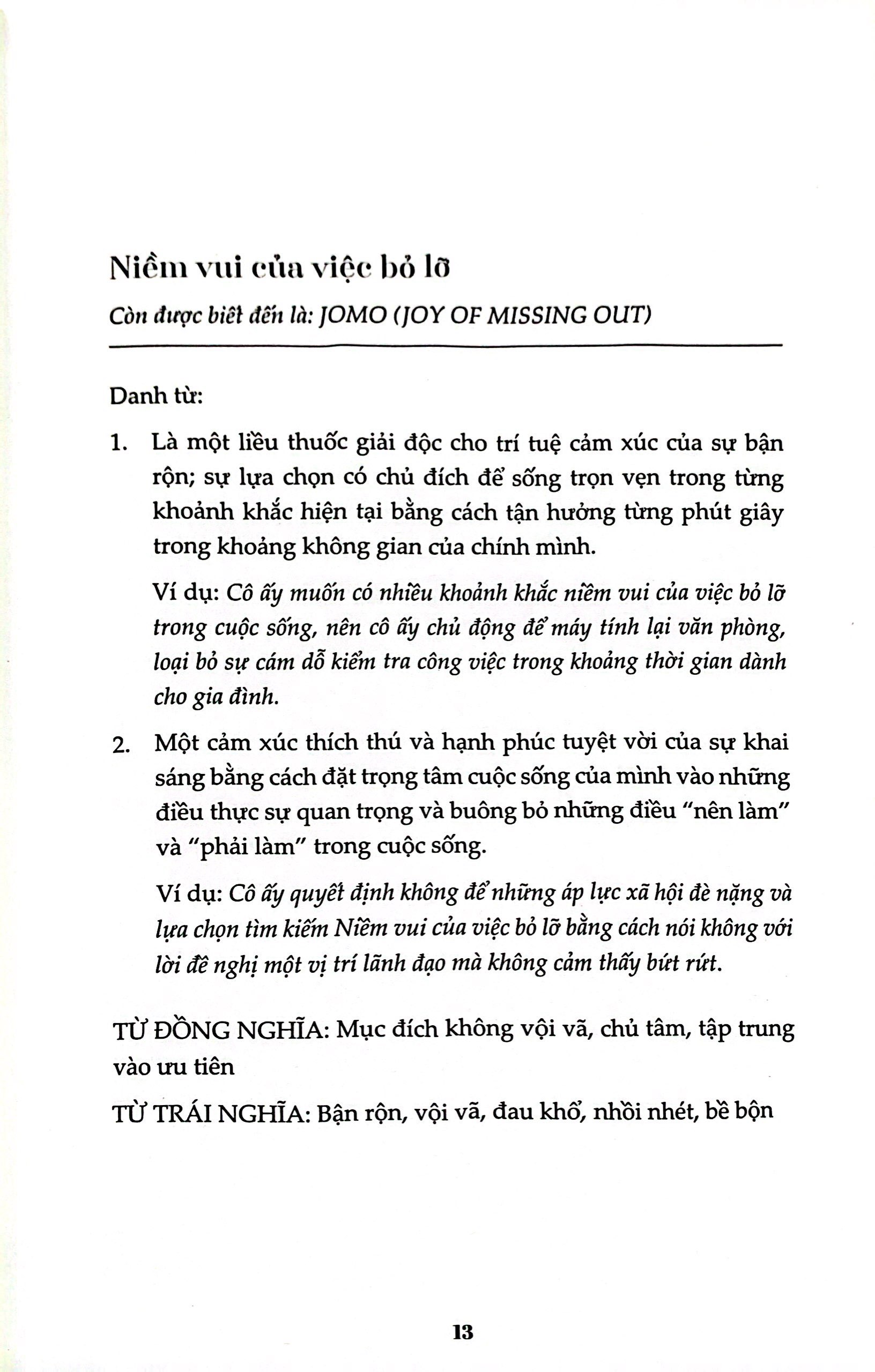 niềm vui của việc bỏ lỡ - joy of missing out