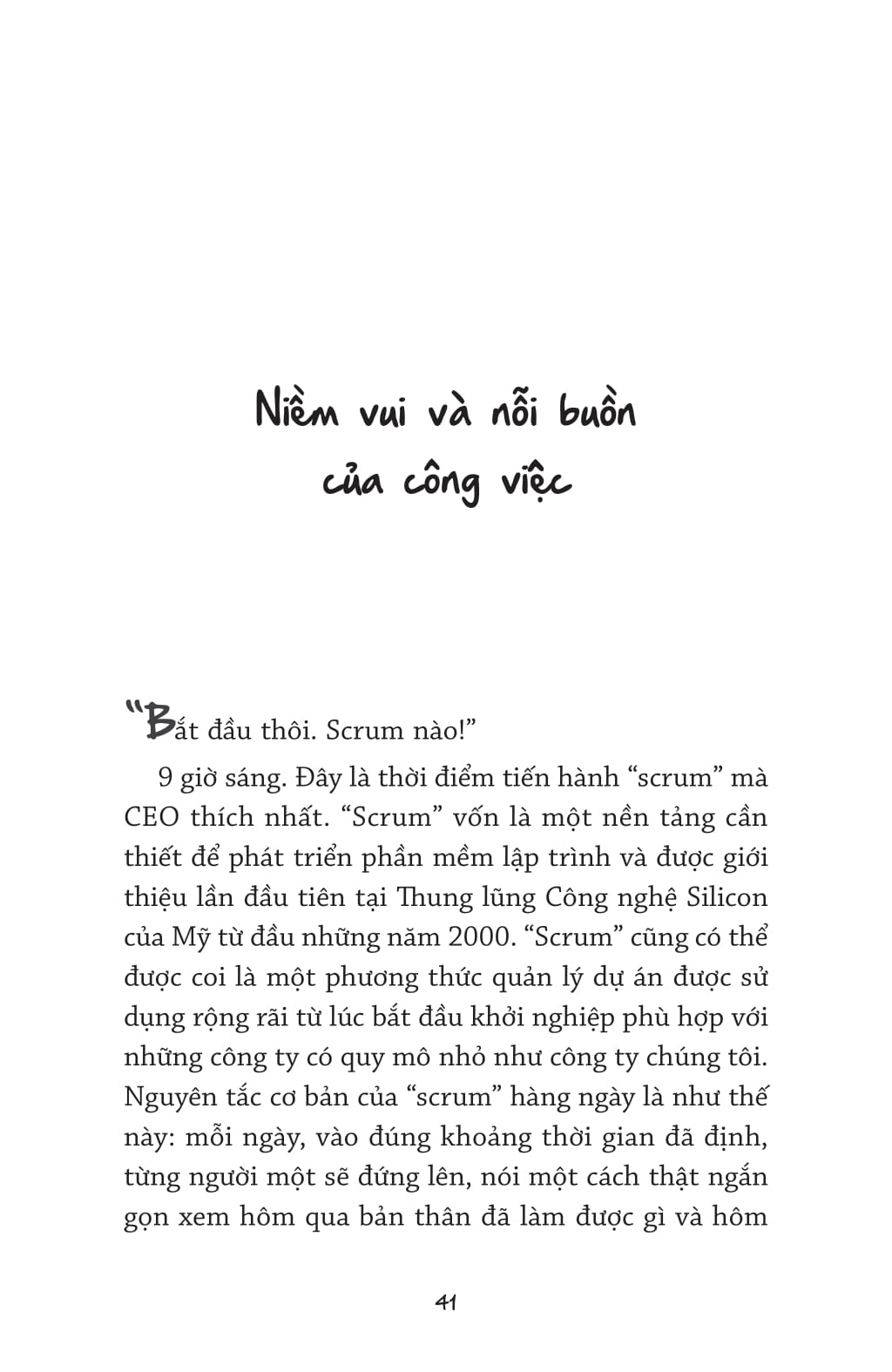 niềm vui và nỗi buồn của công việc