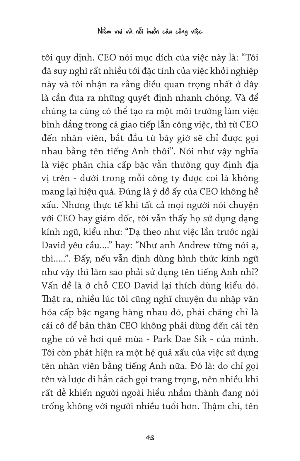niềm vui và nỗi buồn của công việc