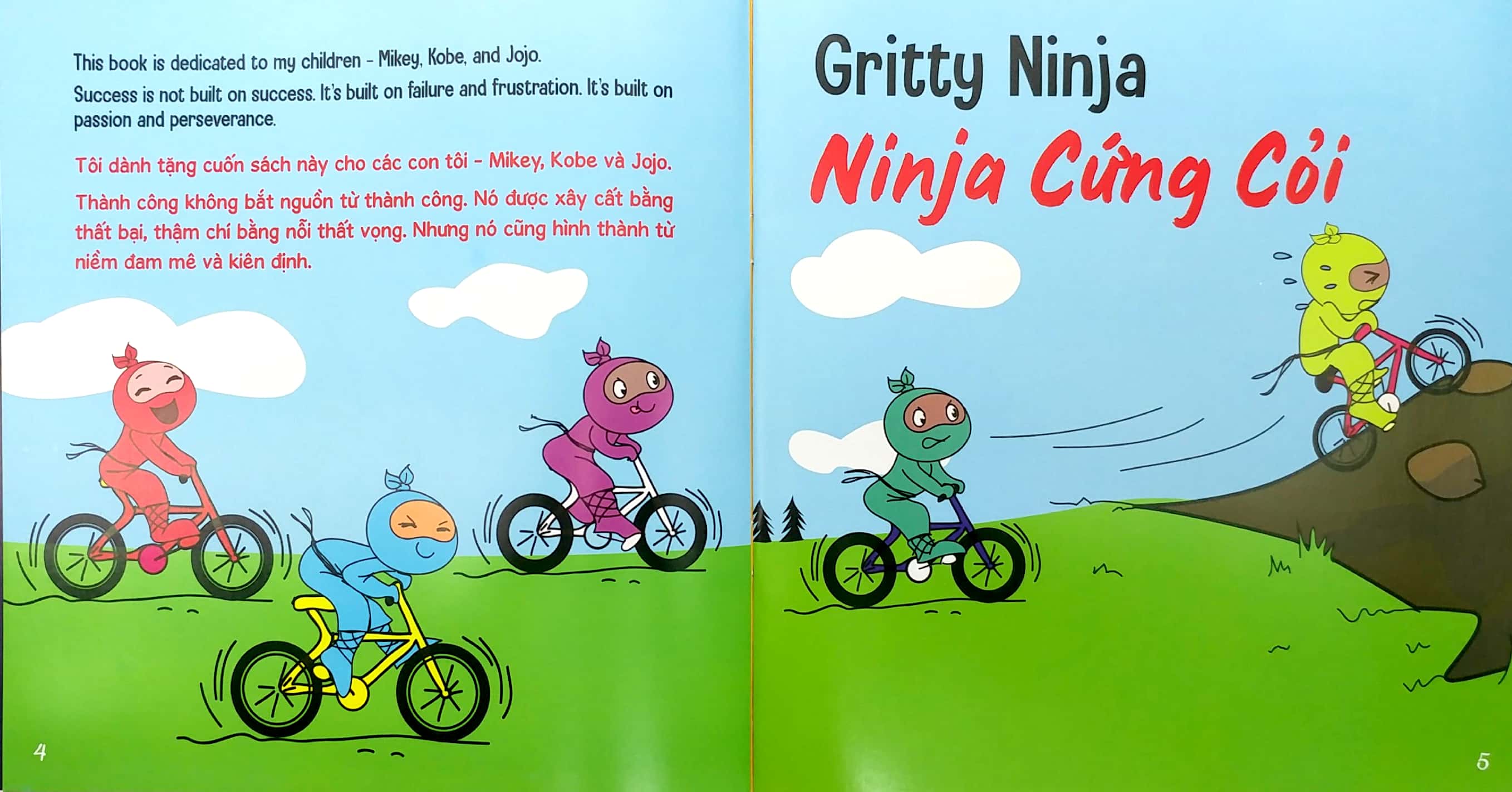 ninja nhí - rèn luyện tư duy tích cực - ninja cứng cỏi (song ngữ)
