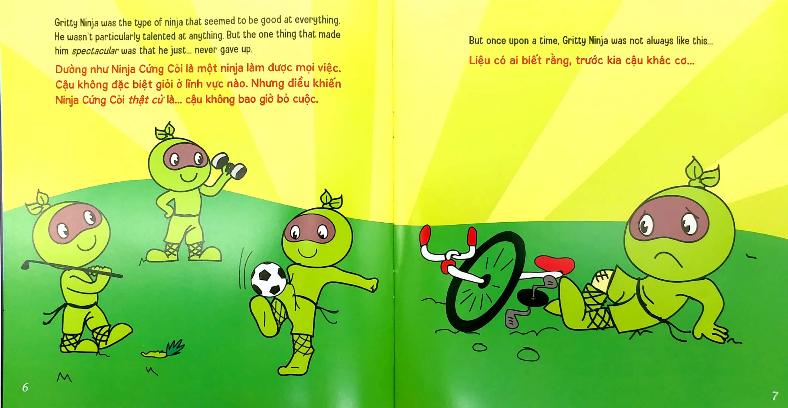 ninja nhí - rèn luyện tư duy tích cực - ninja cứng cỏi (song ngữ)