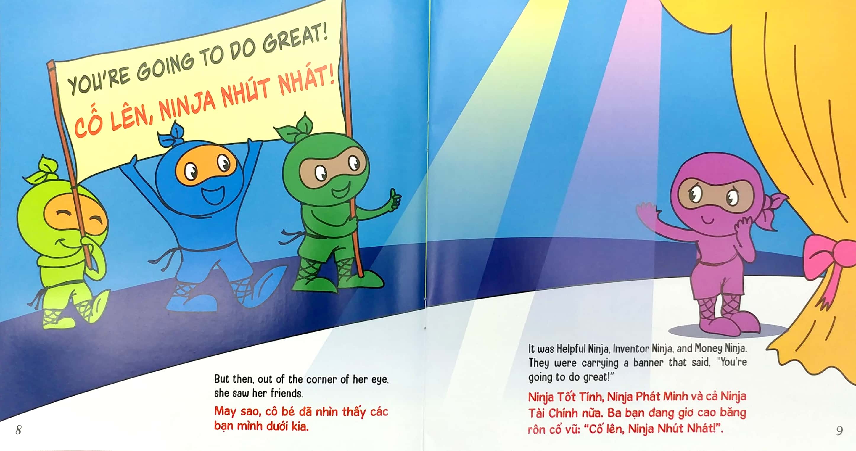 ninja nhí - rèn luyện tư duy tích cực - ninja tốt tính (song ngữ)