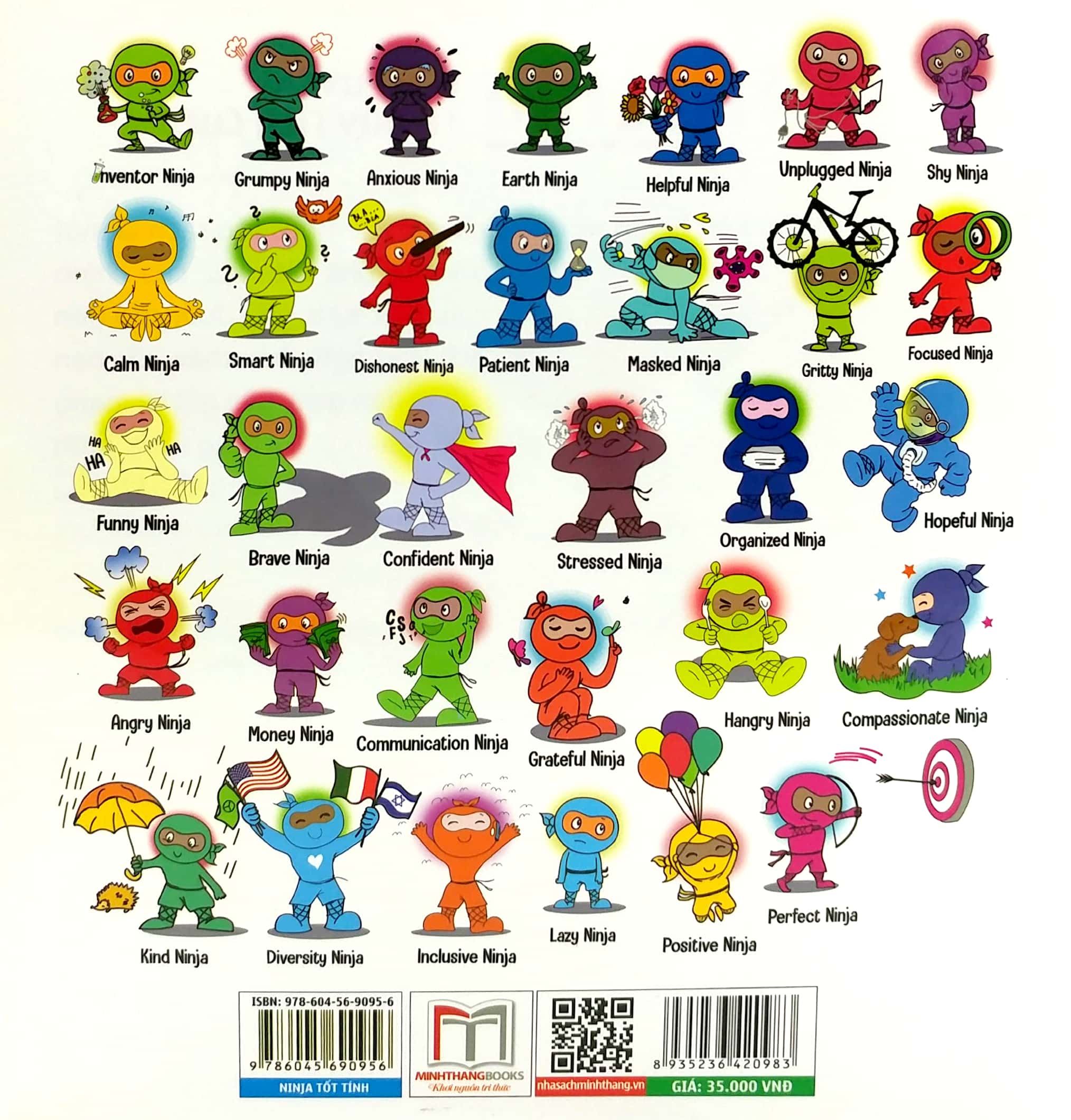 ninja nhí - rèn luyện tư duy tích cực - ninja tốt tính (song ngữ)