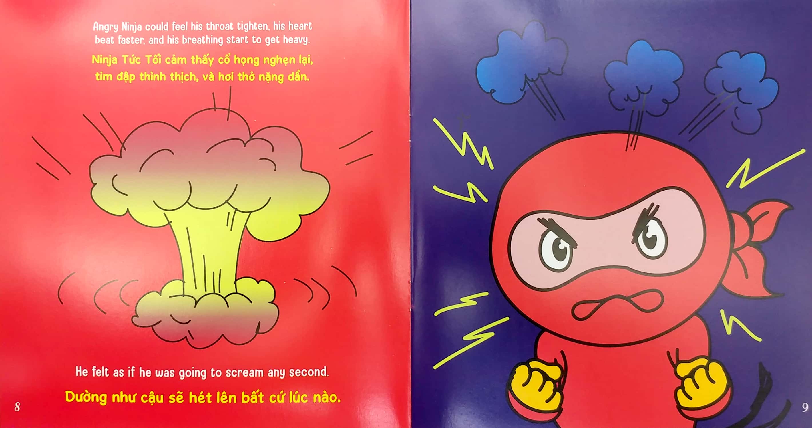 ninja nhí - rèn luyện tư duy tích cực - ninja tức tối (song ngữ)