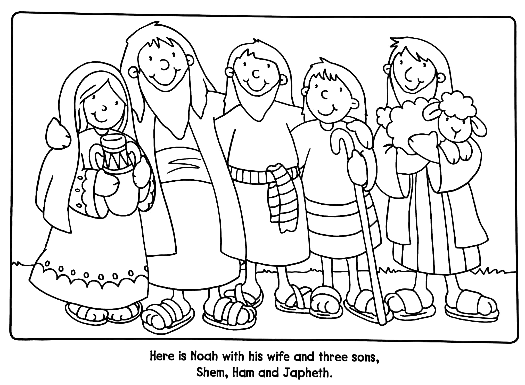 noah's ark colouring