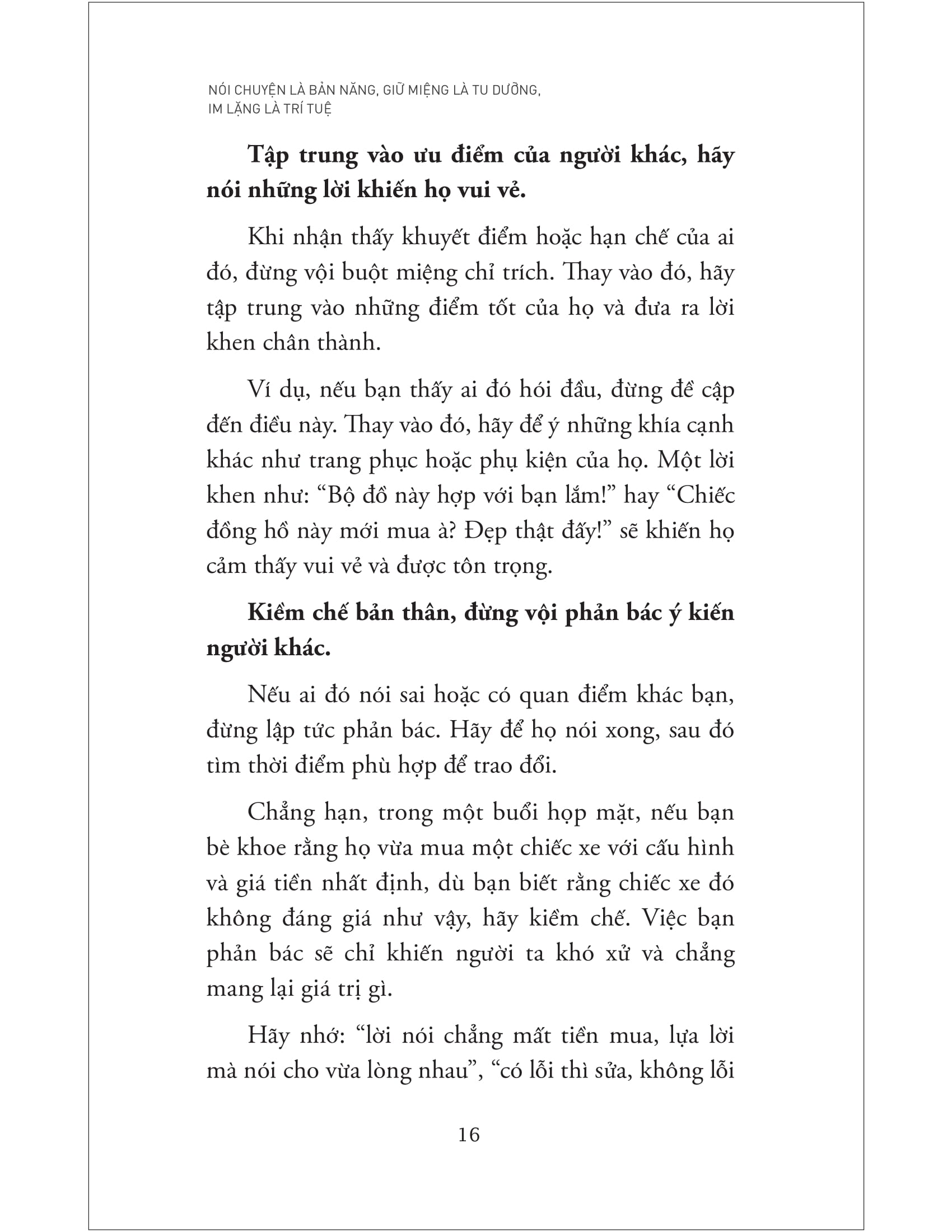 nói chuyện là bản năng, giữ miệng là tu dưỡng, im lặng là trí tuệ - tập 2