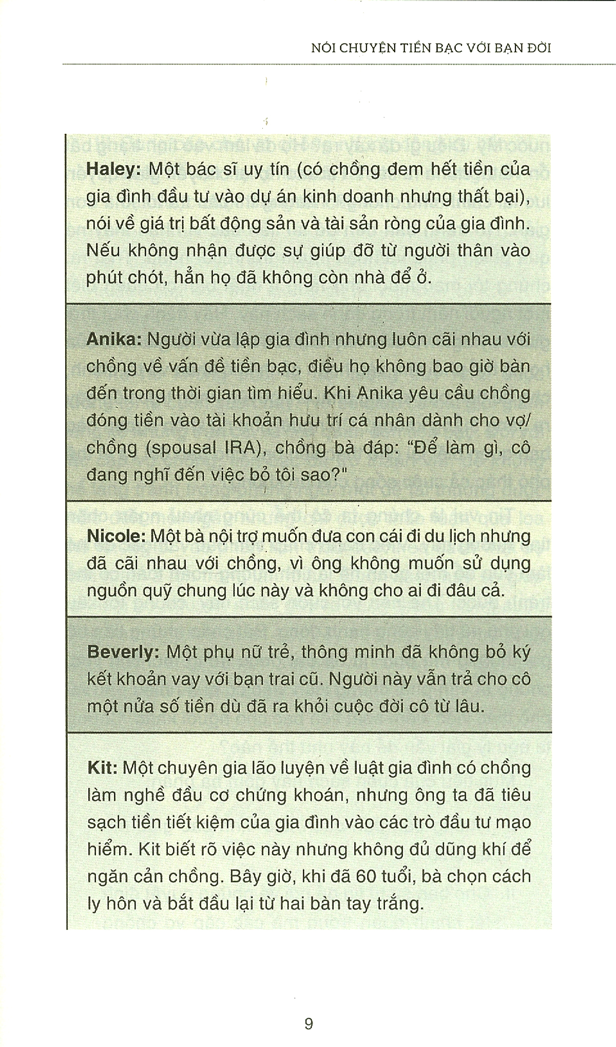 nói chuyện tiền bạc với bạn đời