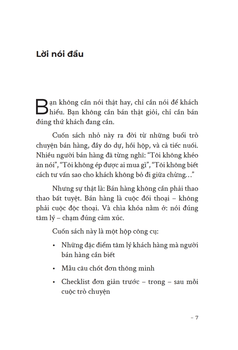Nói Gì Cho Khách Hàng Hiểu - Bán Gì Cho Khách Hàng Mua