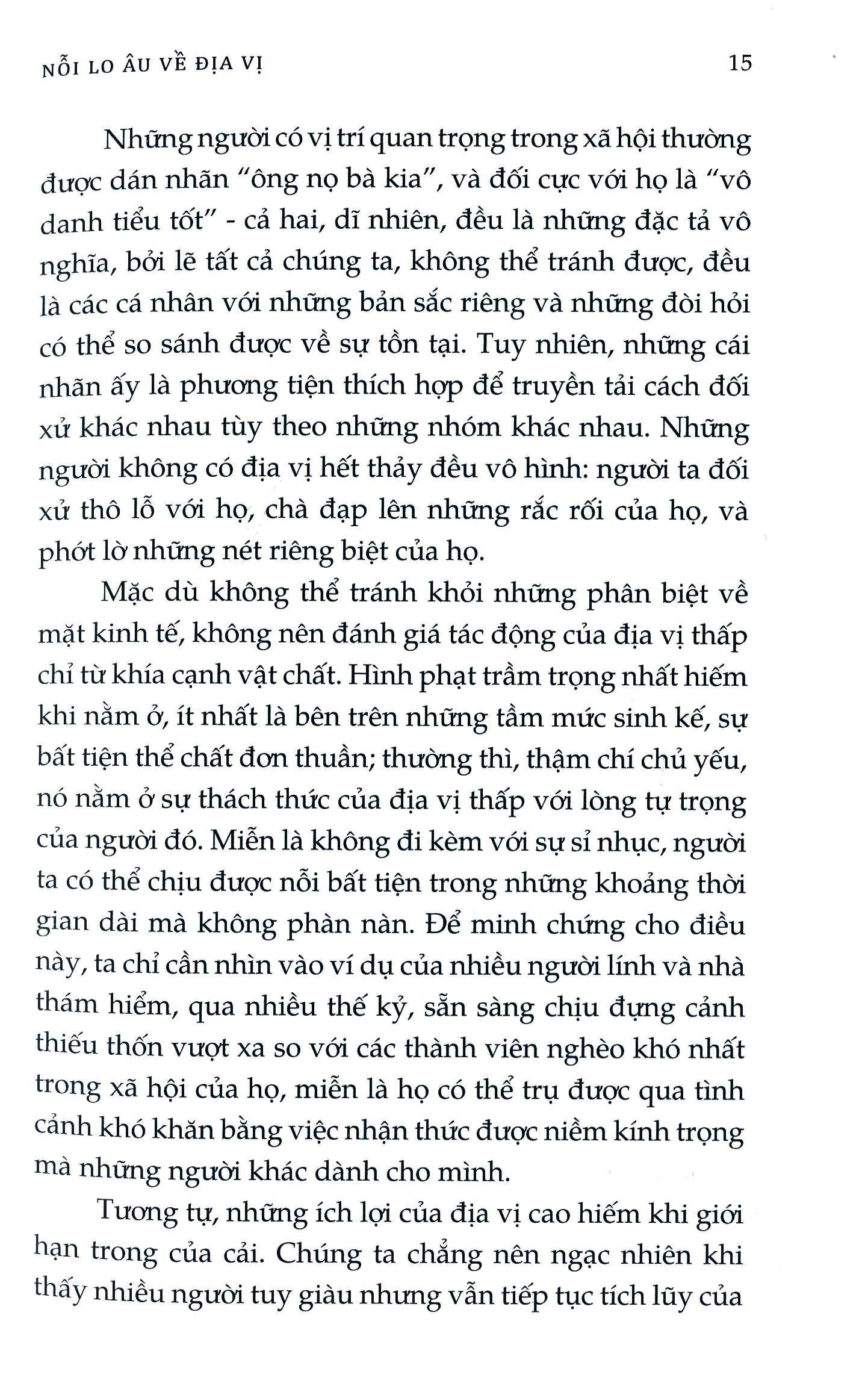 nỗi lo âu về địa vị (tái bản 2020)