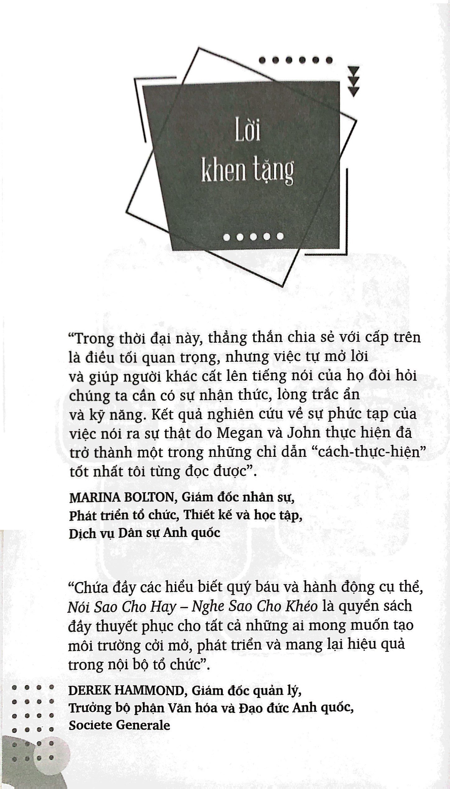 nói những gì cần nói và nghe những gì cần nghe - nói sao cho hay nghe sao cho khéo