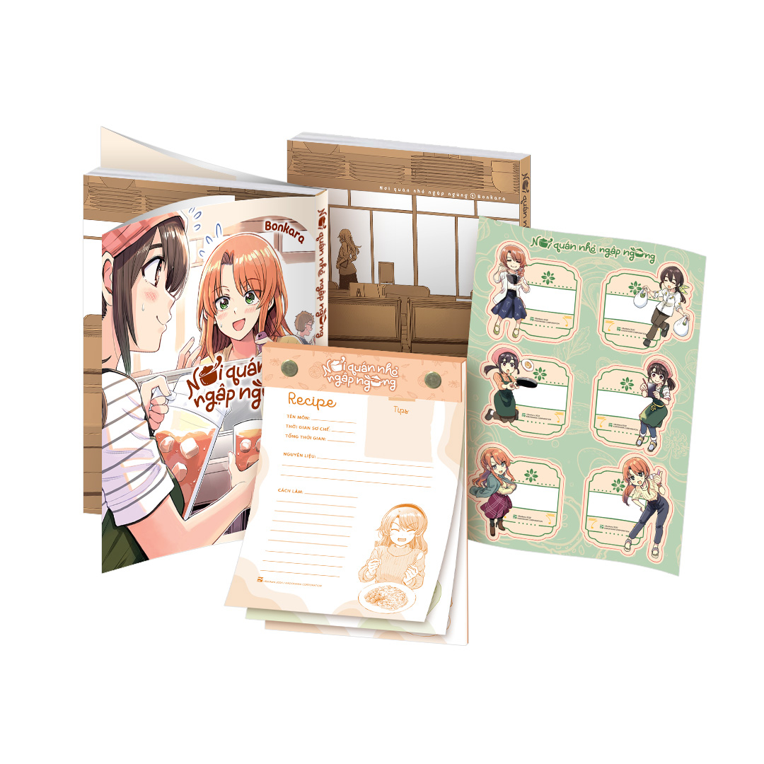 Nơi Quán Nhỏ Ngập Ngừng - Tập 1 - Bản Đặc Biệt - Tặng Kèm Set Sticker Dán Lọ Gia Vị + Sổ Ghi Chép Công Thức Nấu Ăn