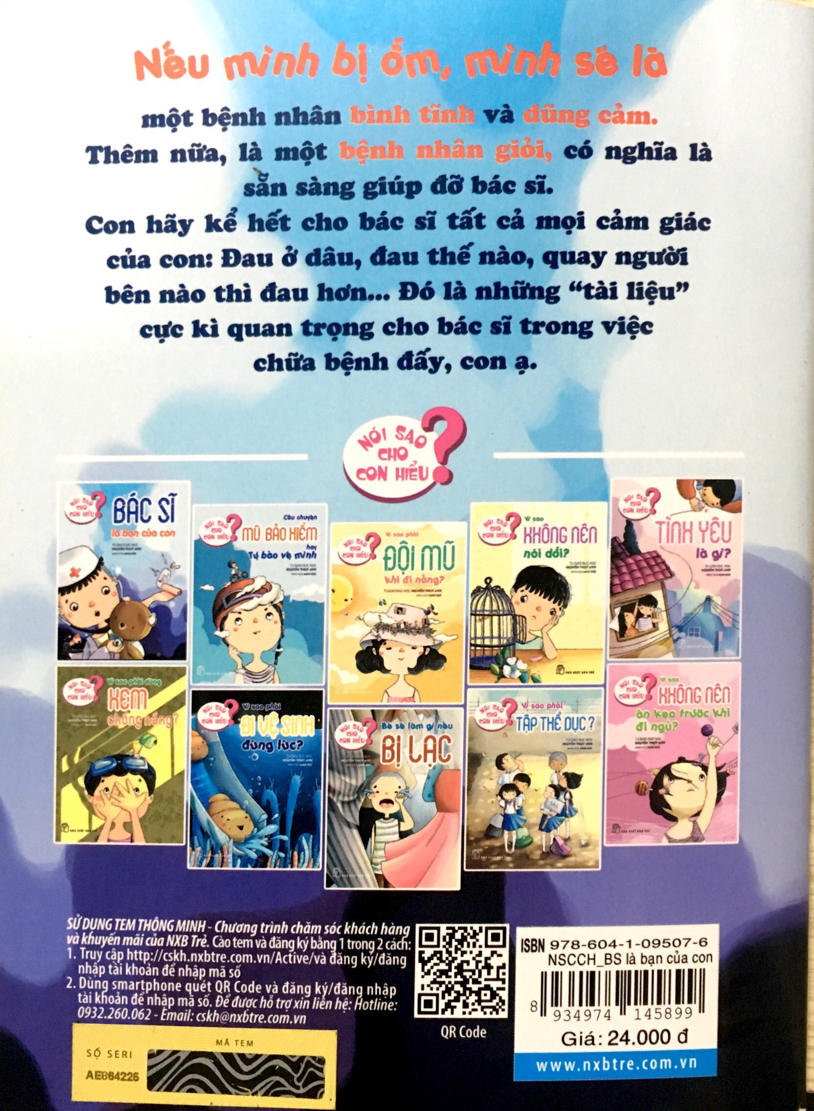 nói sao cho con hiểu: bác sĩ là bạn của con