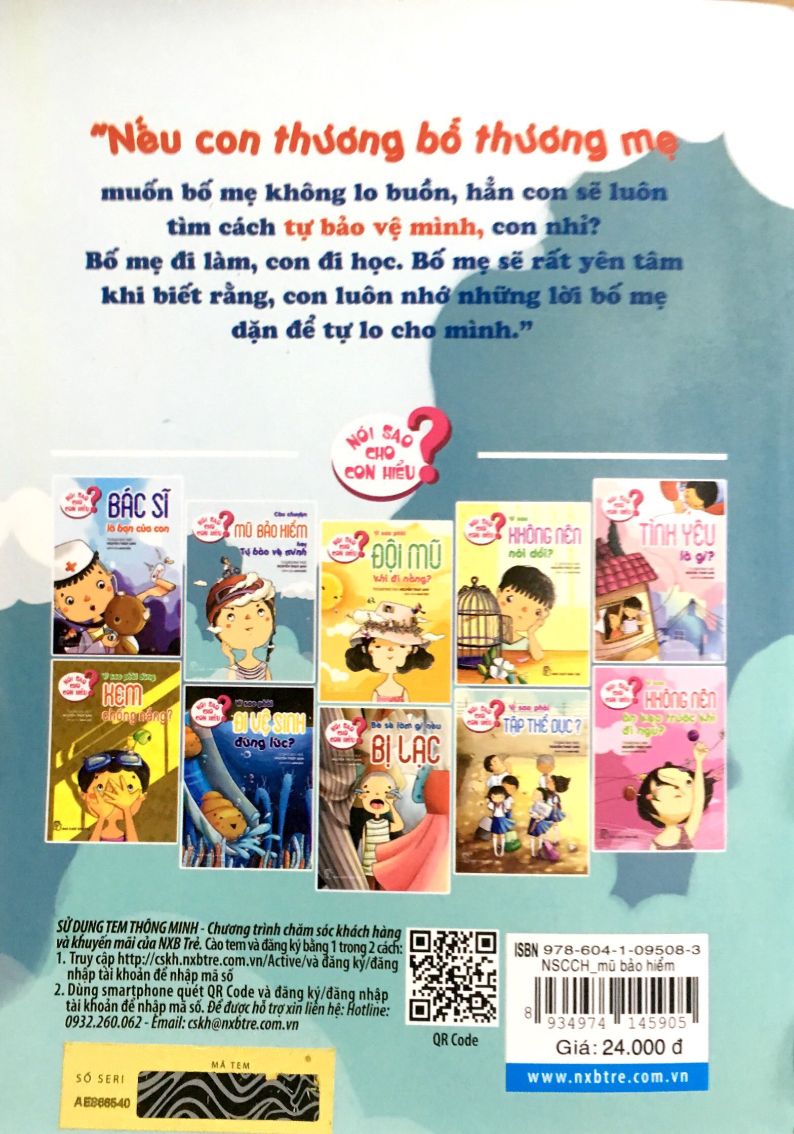 nói sao cho con hiểu: câu chuyện mũ bảo hiểm hay tự bảo vệ mình